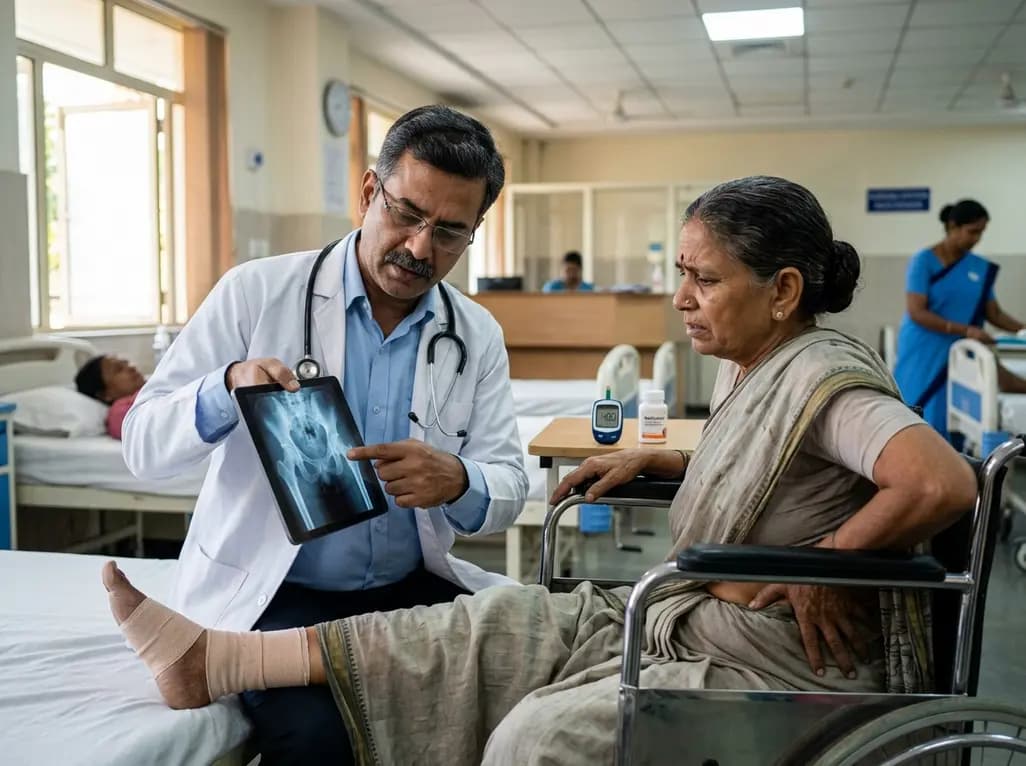 Type 2 Diabetes Increases Mortality and Complication Risks After Hip Fracture