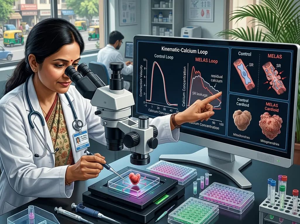 Kinematic-Calcium Loops: Insights into MELAS Cardiac Excitation-Contraction Coupling