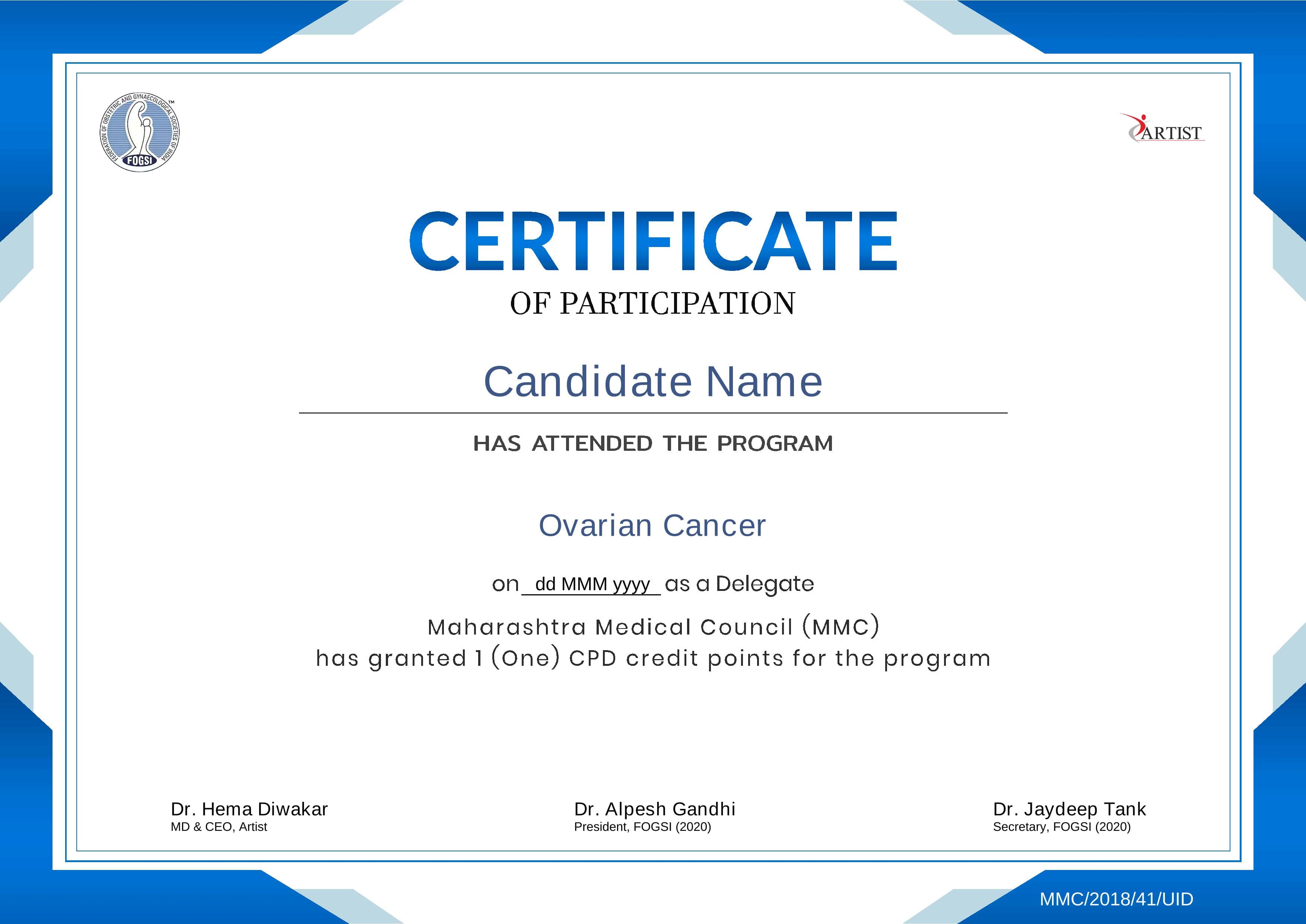 Certificate Preview