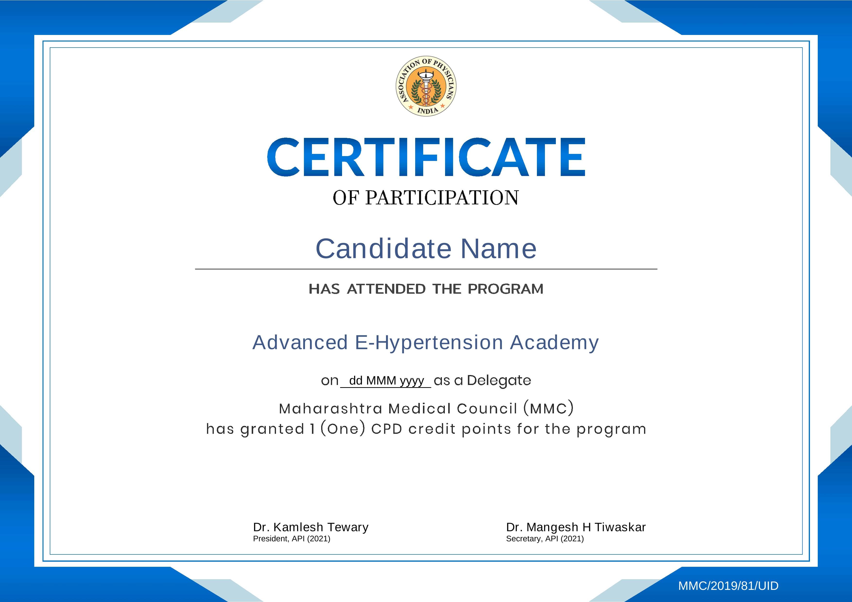 Certificate Preview