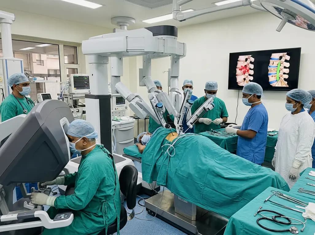 Single-Position Robot-Assisted Lateral Lumbar Corpectomy for Traumatic Burst Fractures