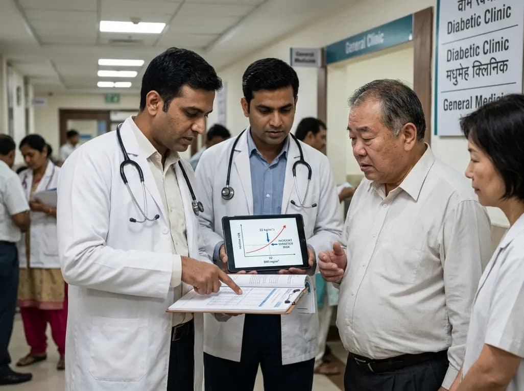 BMI Thresholds and Incident Diabetes Risk in Metabolically Healthy East Asian Adults