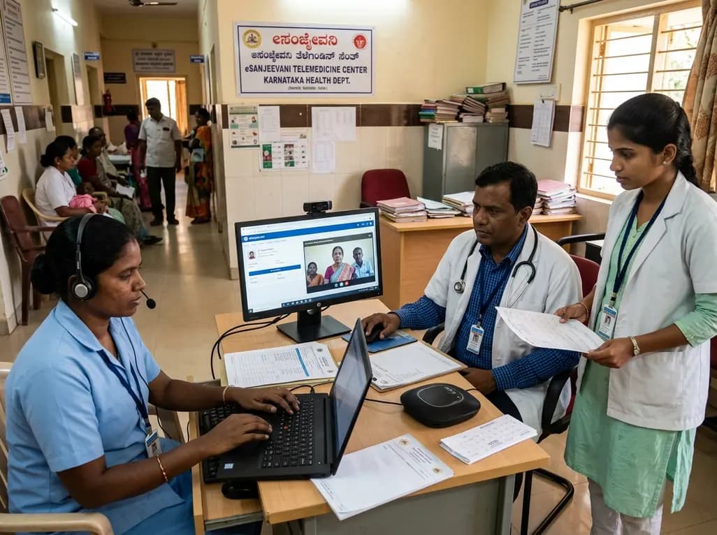 eSanjeevani Telehealth Uptake: Clinical Triage and Protocols