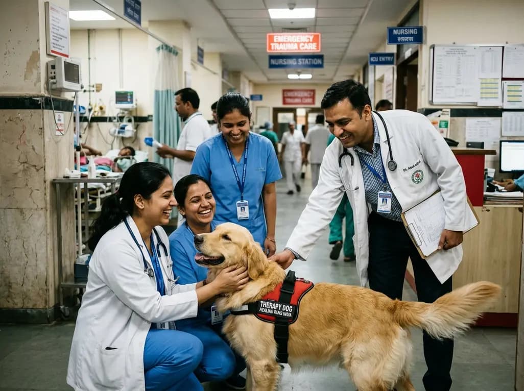 Impact of Therapy Dog Visits on Stress in Emergency Department Staff