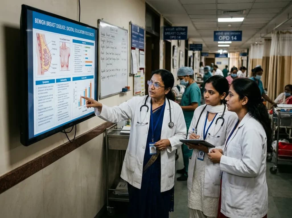 Evaluating Benign Breast Disease Digital Education: Readability and Decision Support in Hospital Media