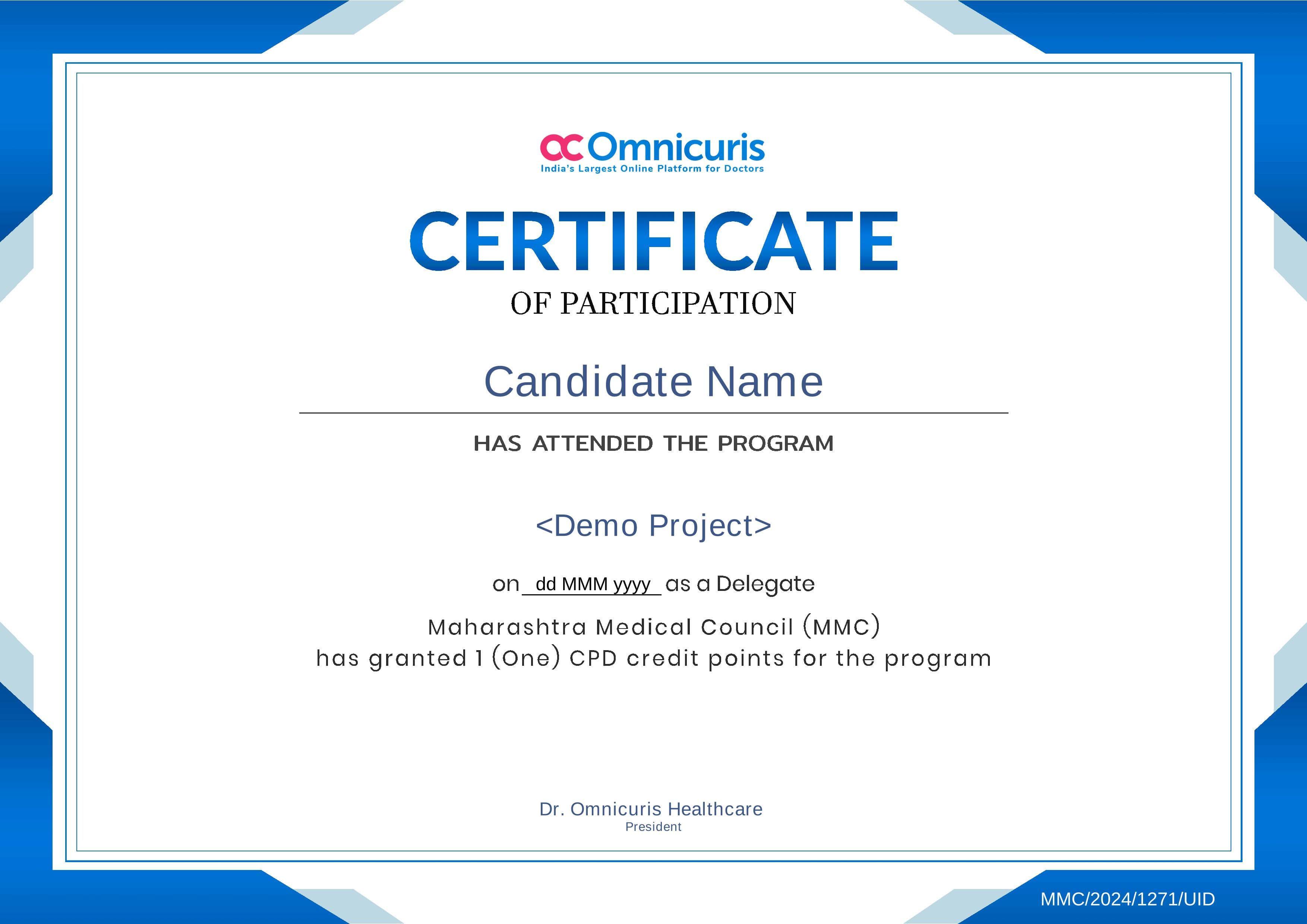 Certificate Preview