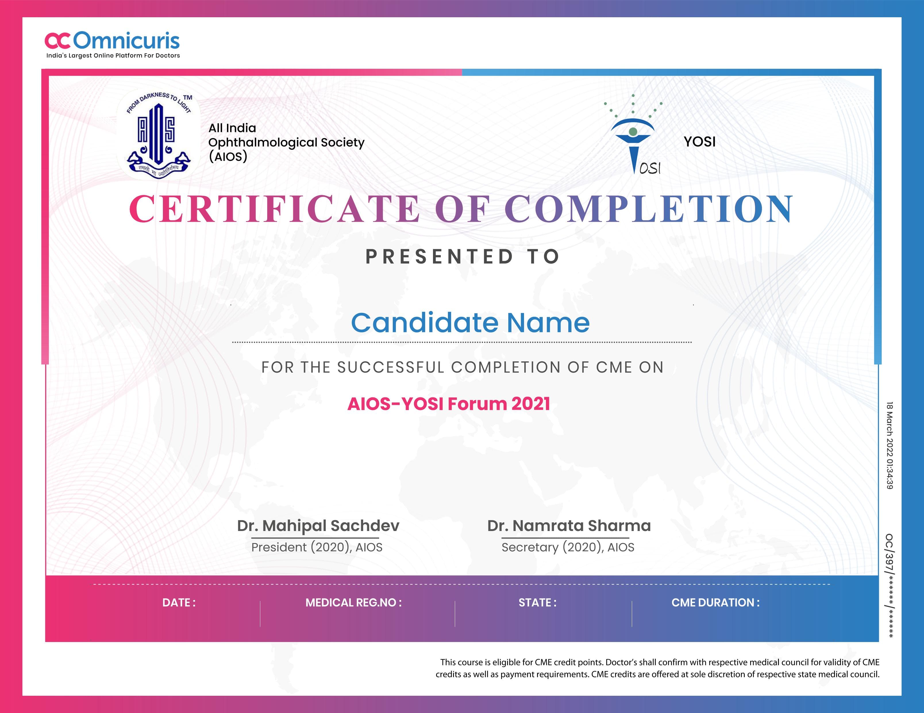 Certificate Preview