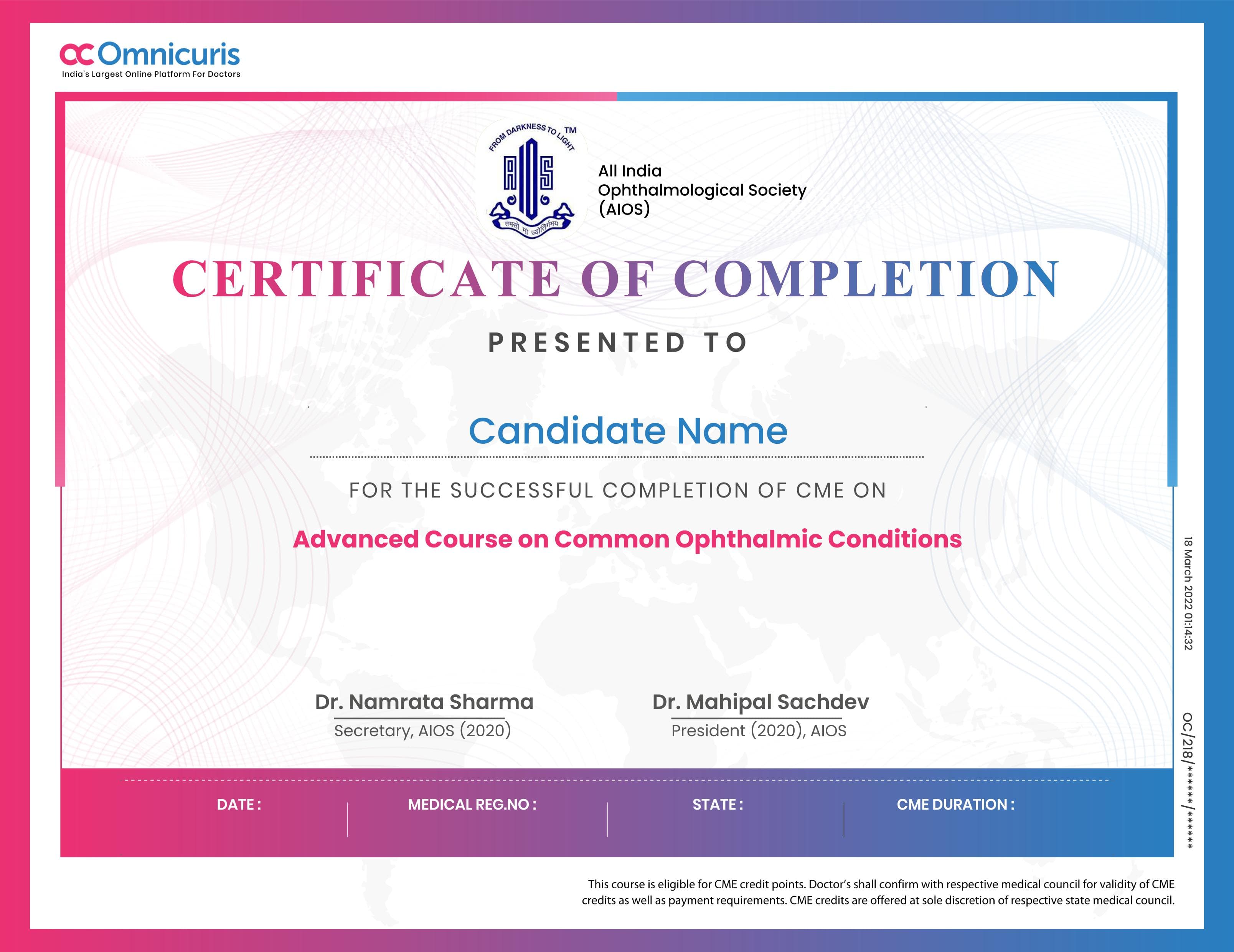 Certificate Preview