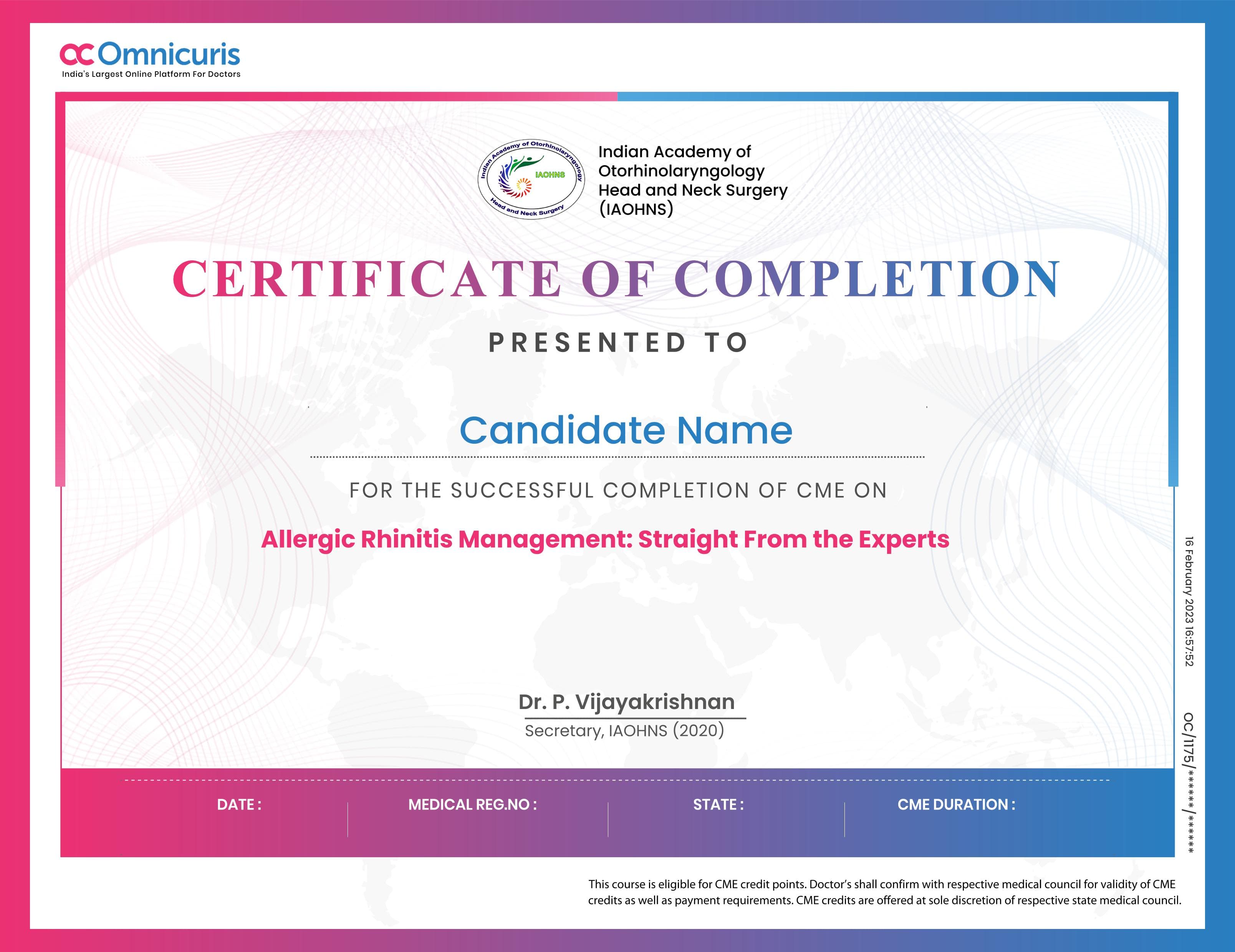 Certificate Preview