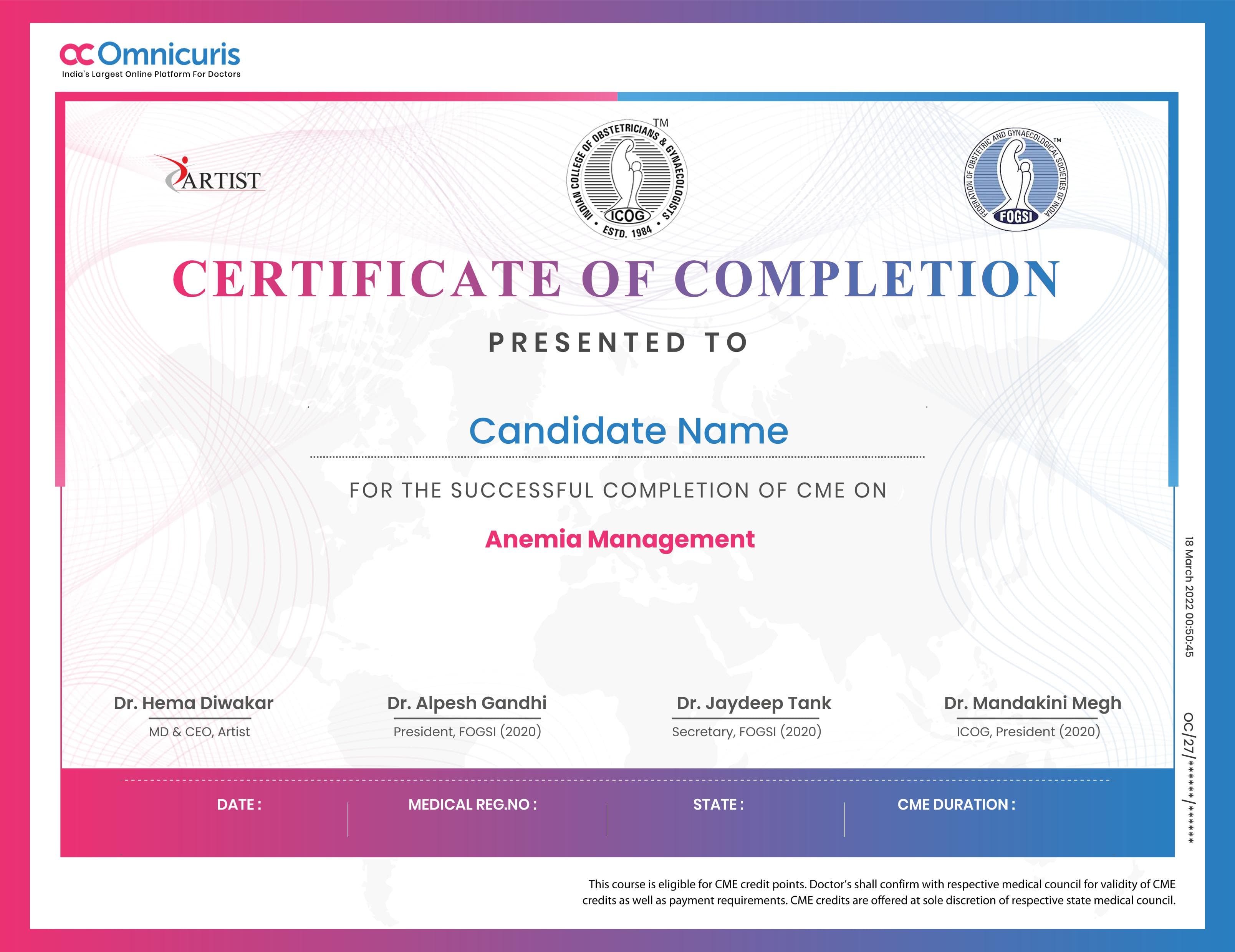 Certificate Preview