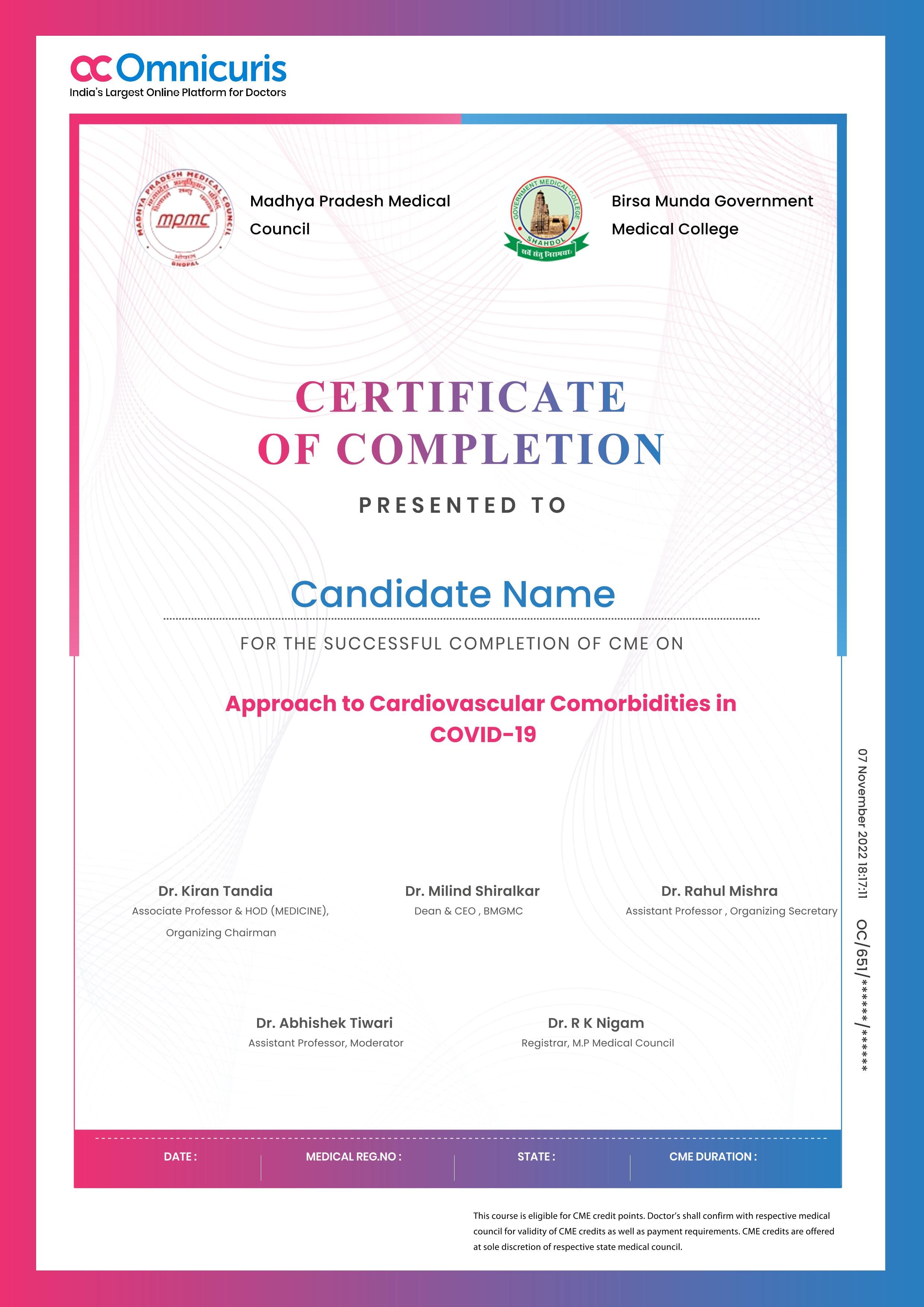 Certificate Preview