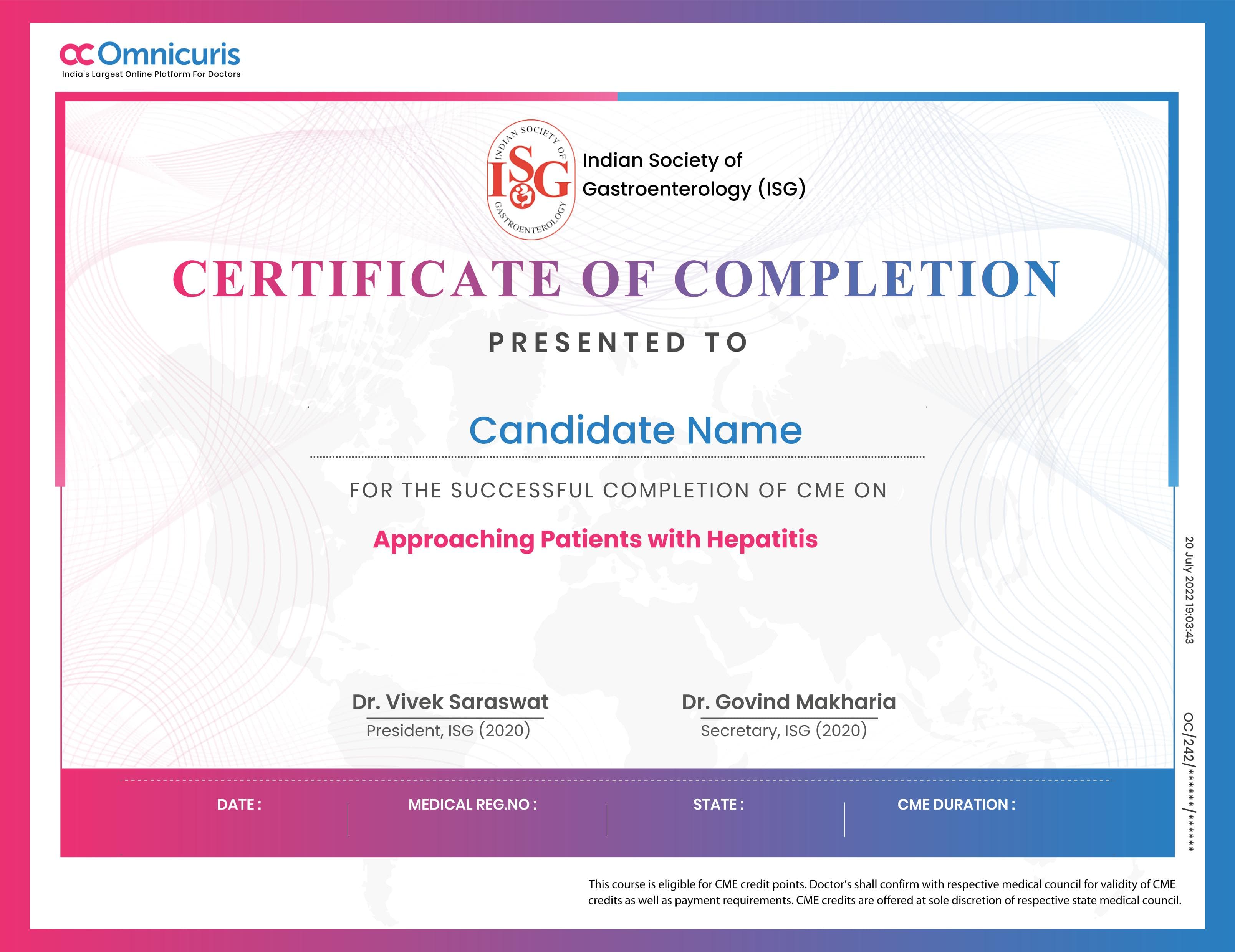 Certificate Preview