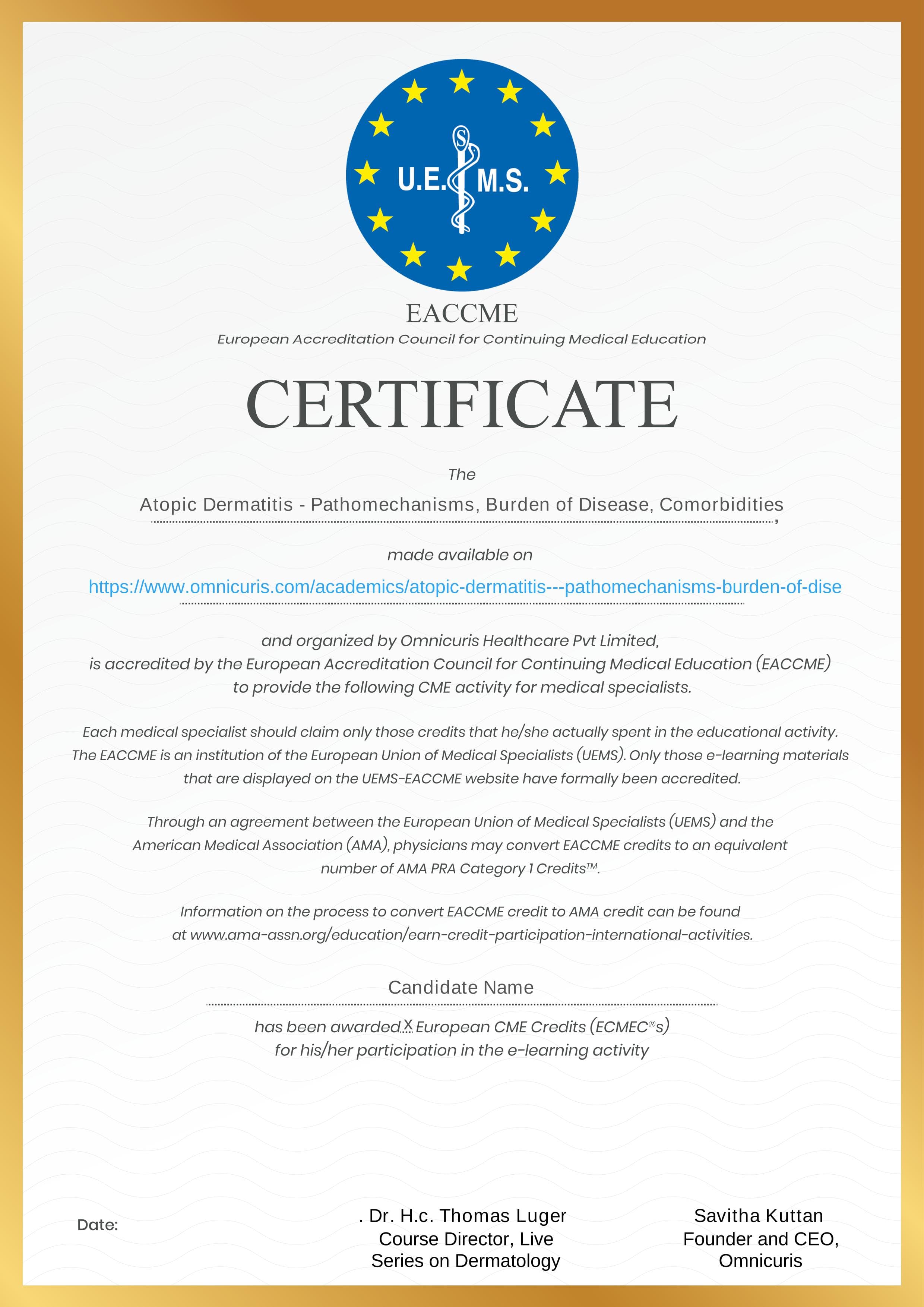 Certificate Preview