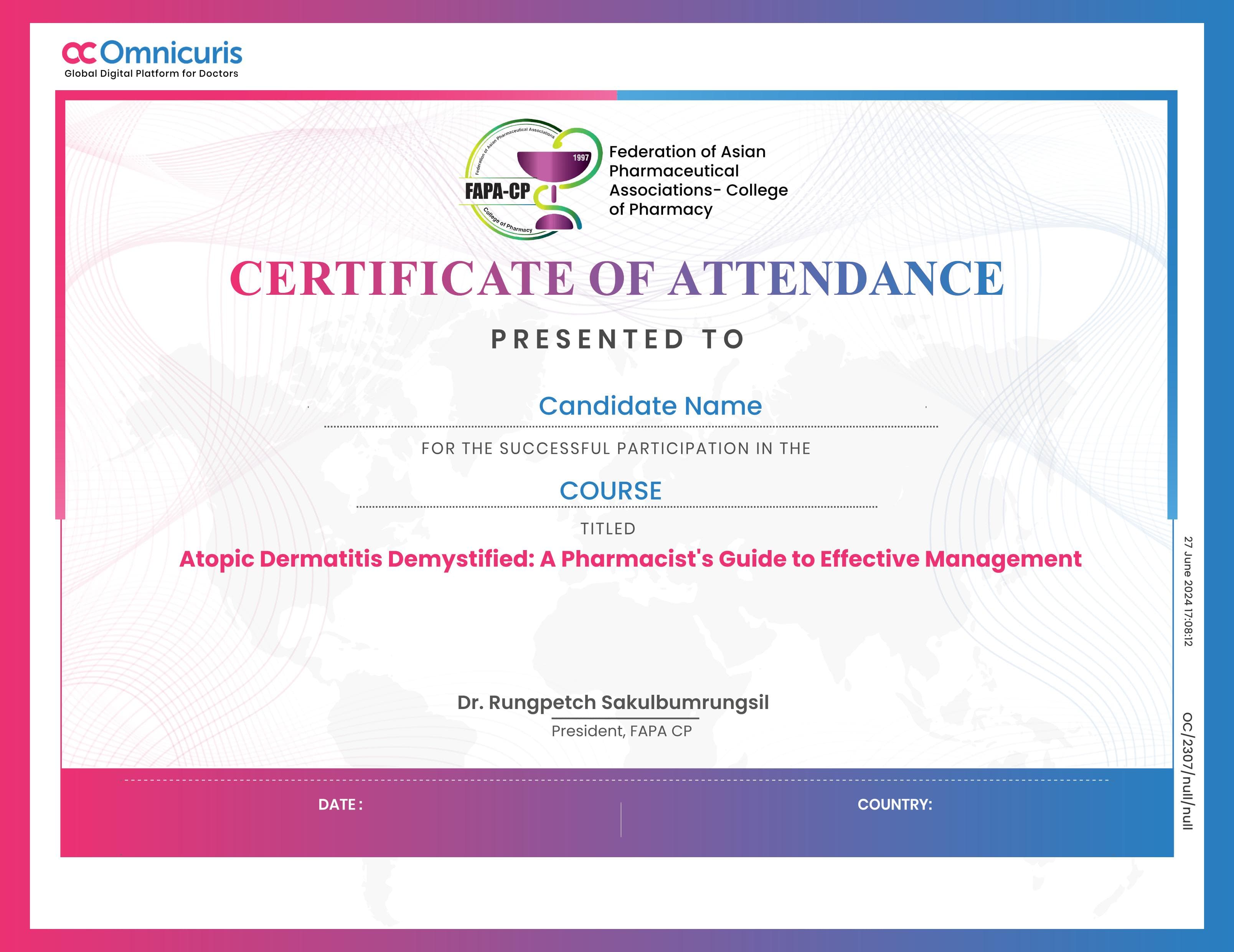 Certificate Preview