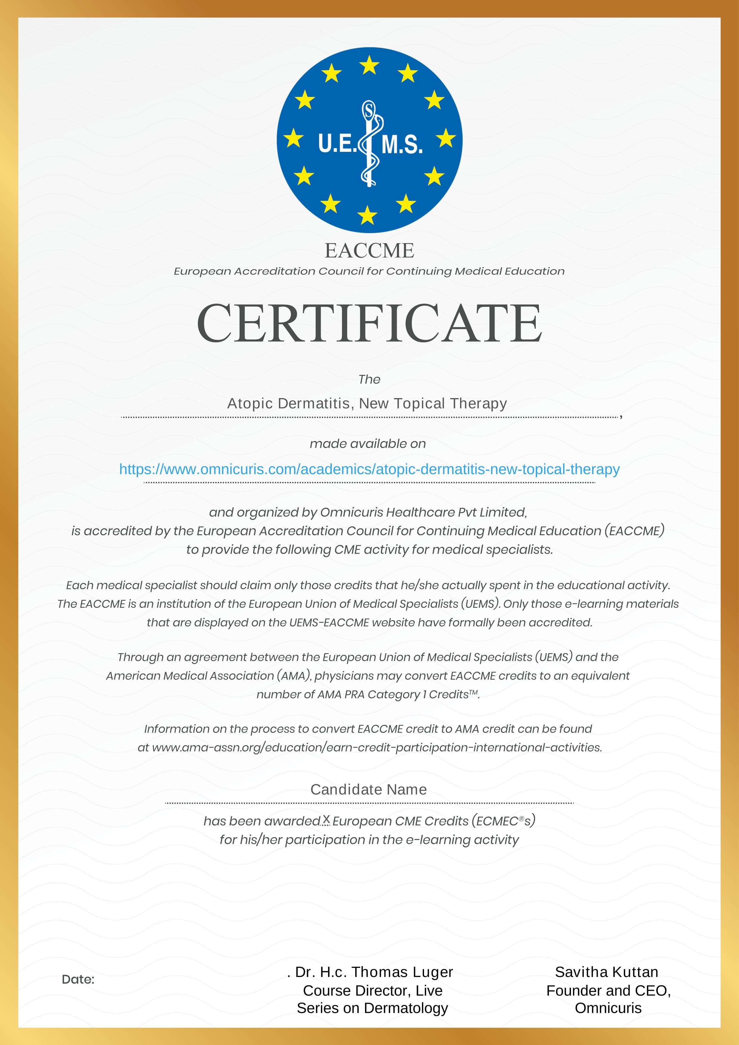 Certificate Preview