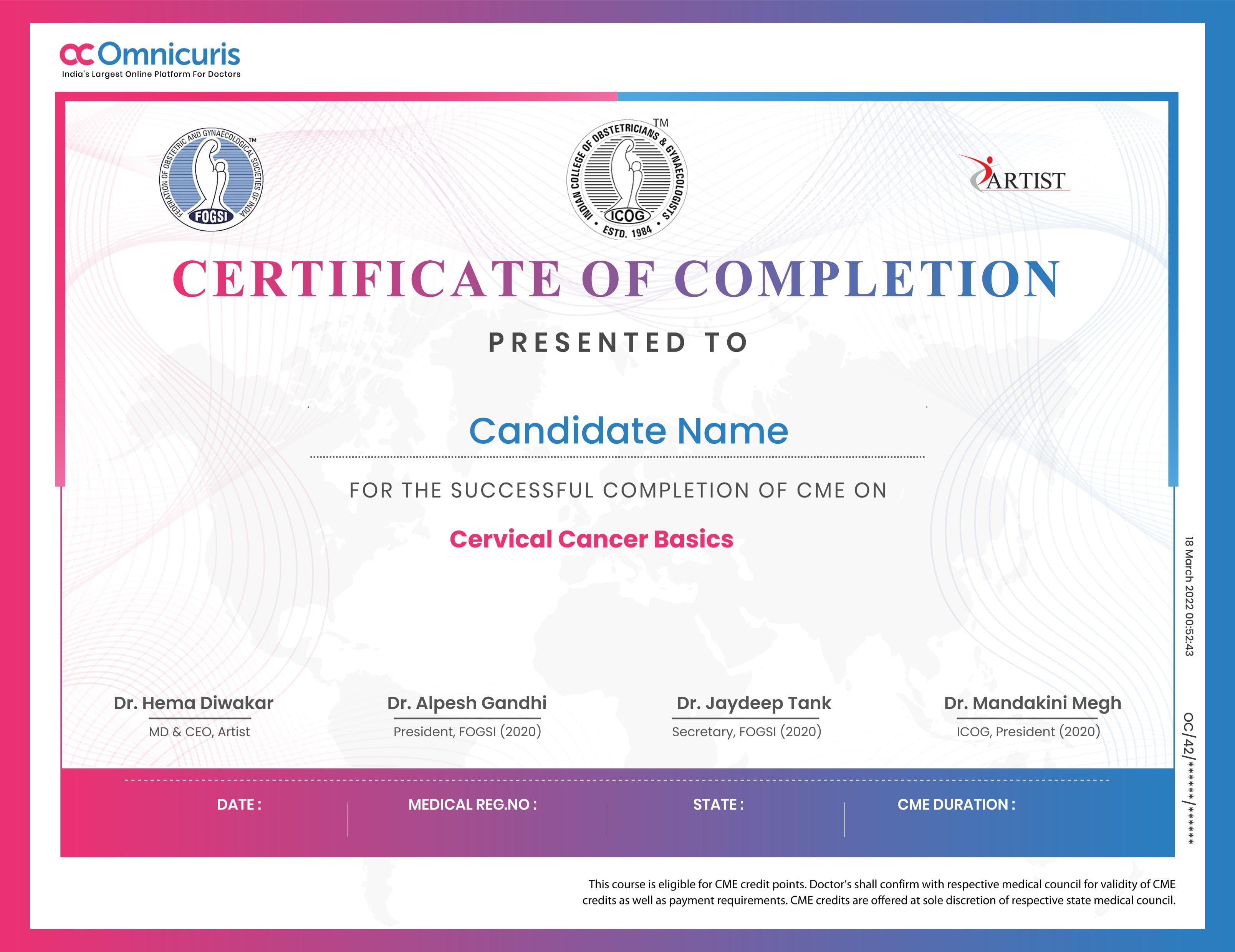 Certificate Preview