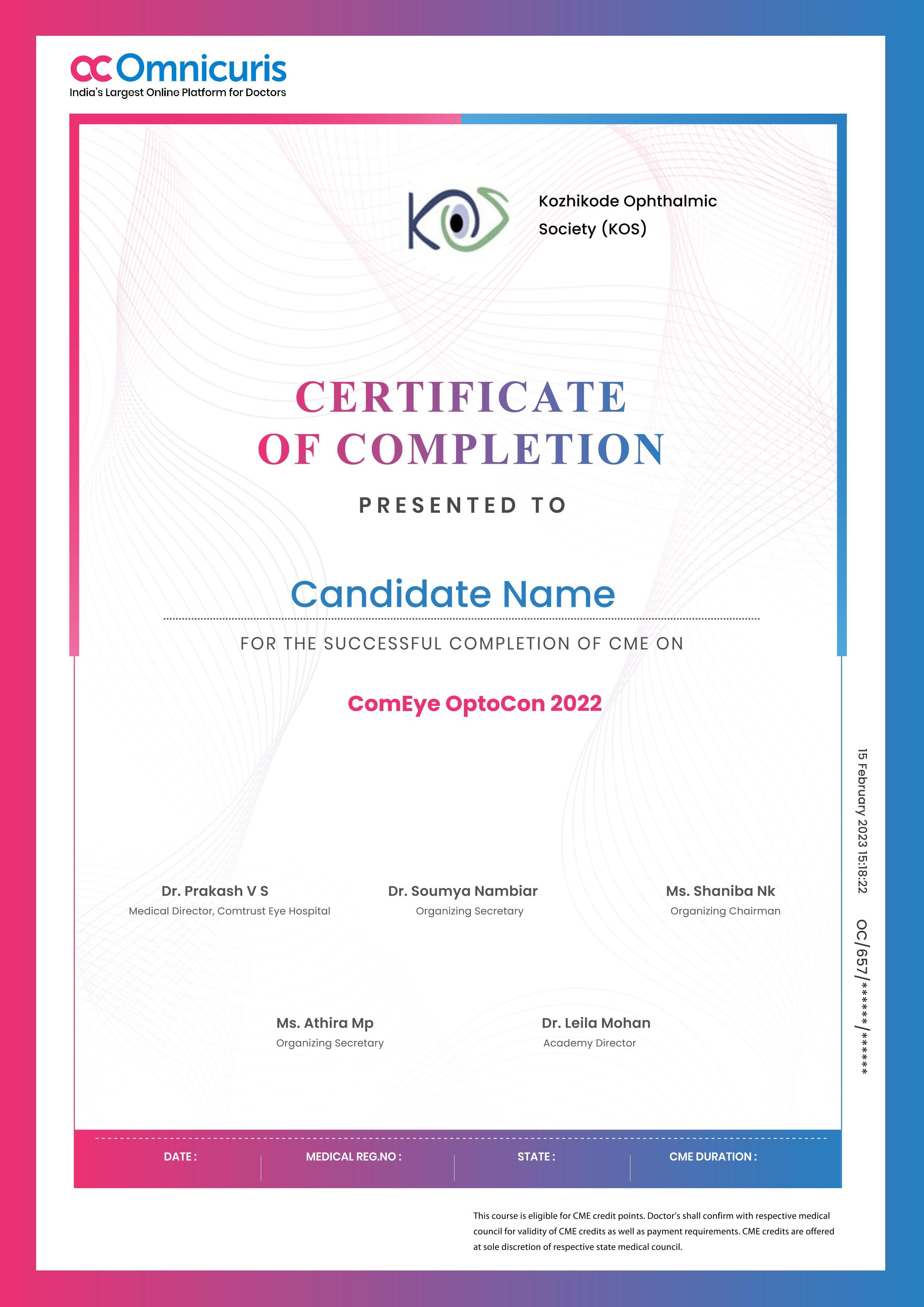 Certificate Preview
