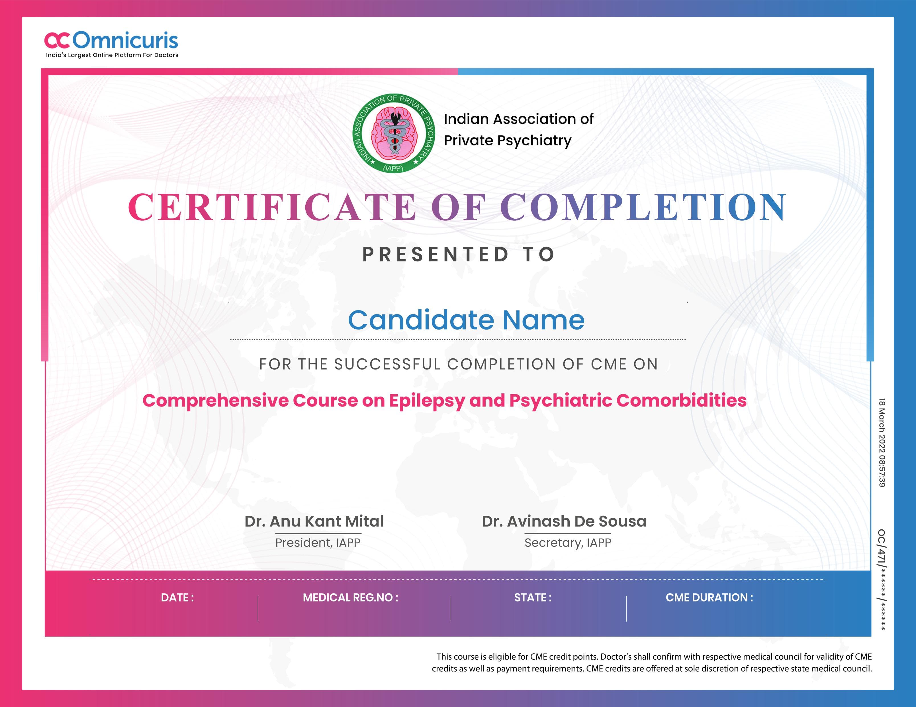 Certificate Preview