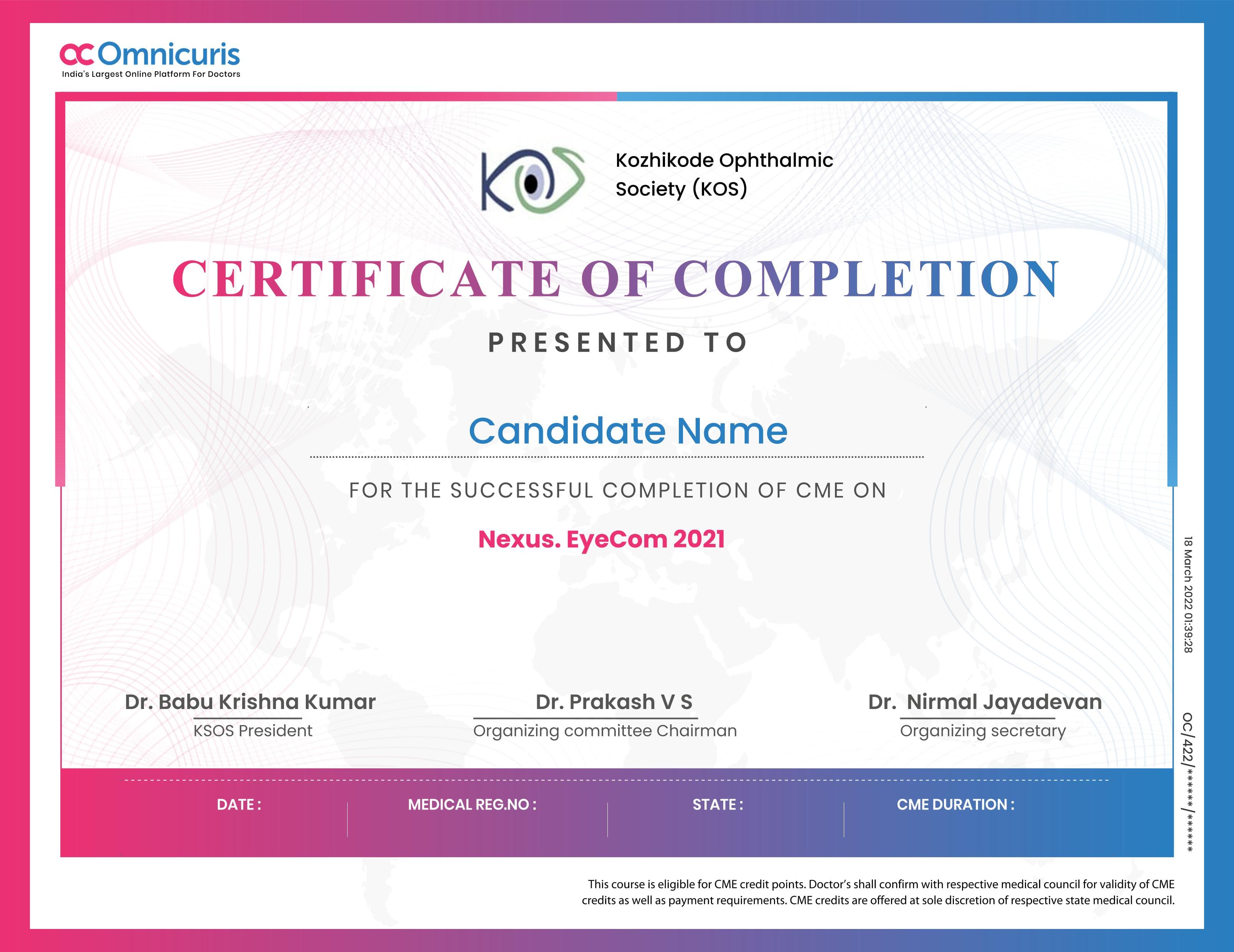 Certificate Preview