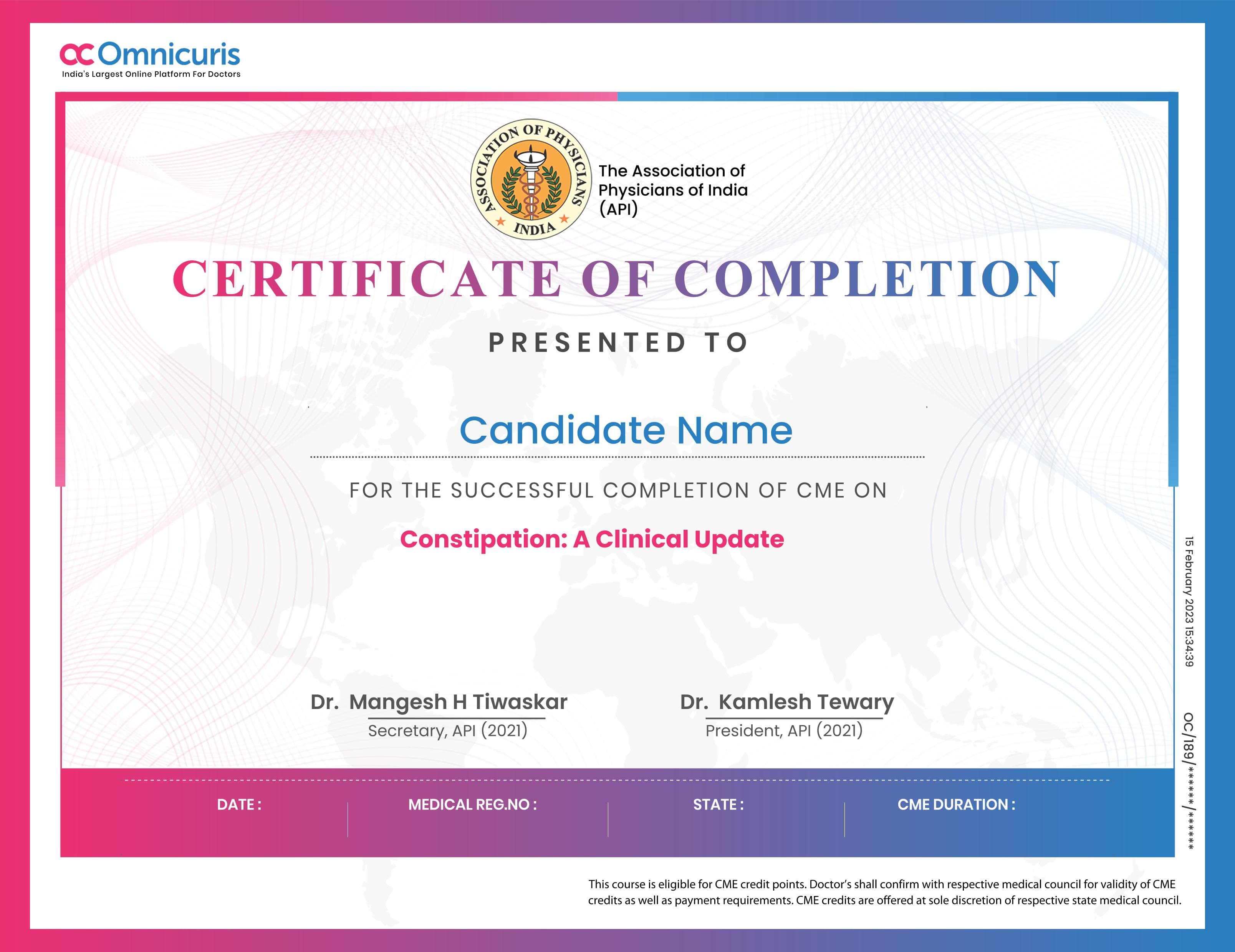 Certificate Preview