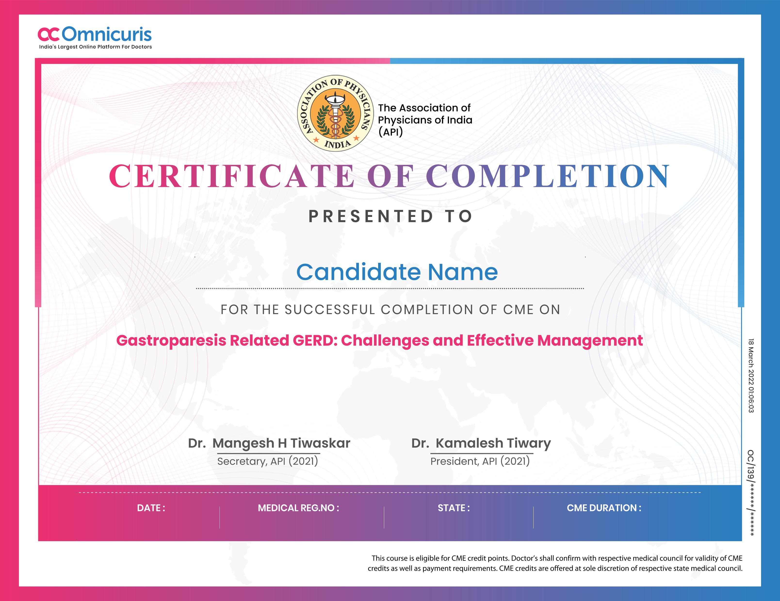 Certificate Preview