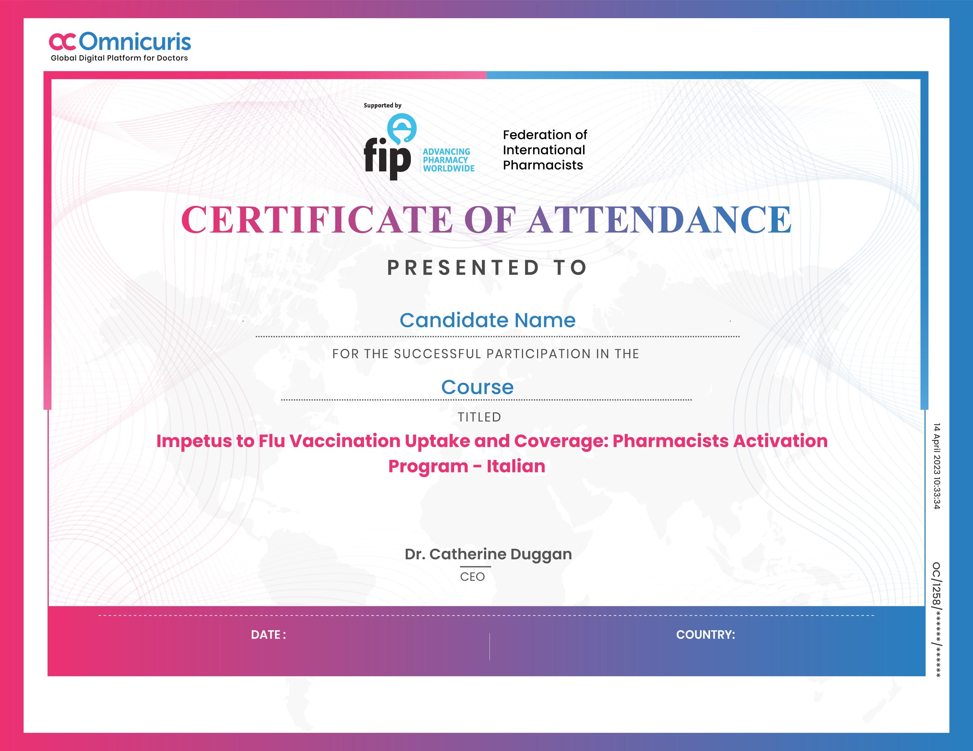 Certificate Preview