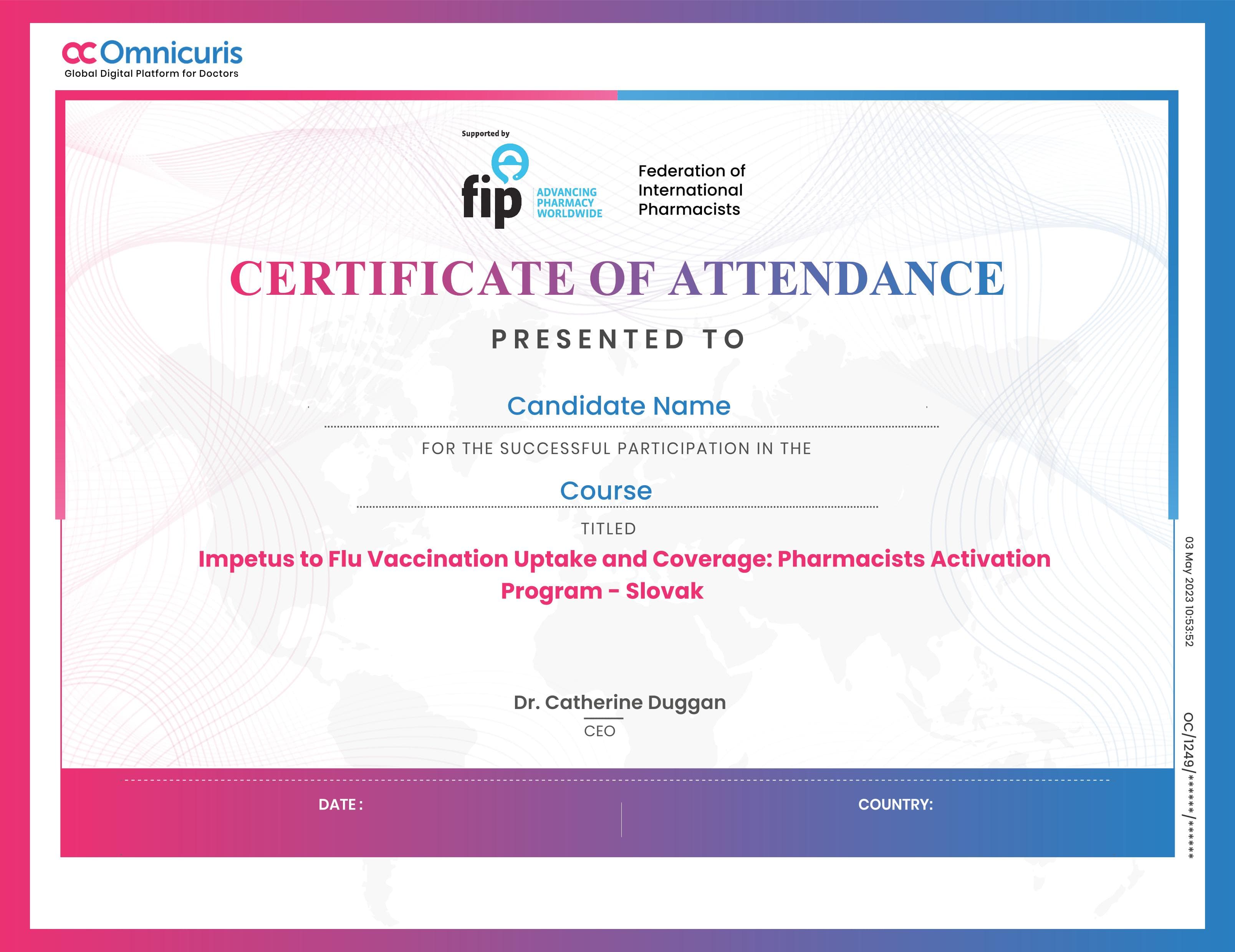 Certificate Preview