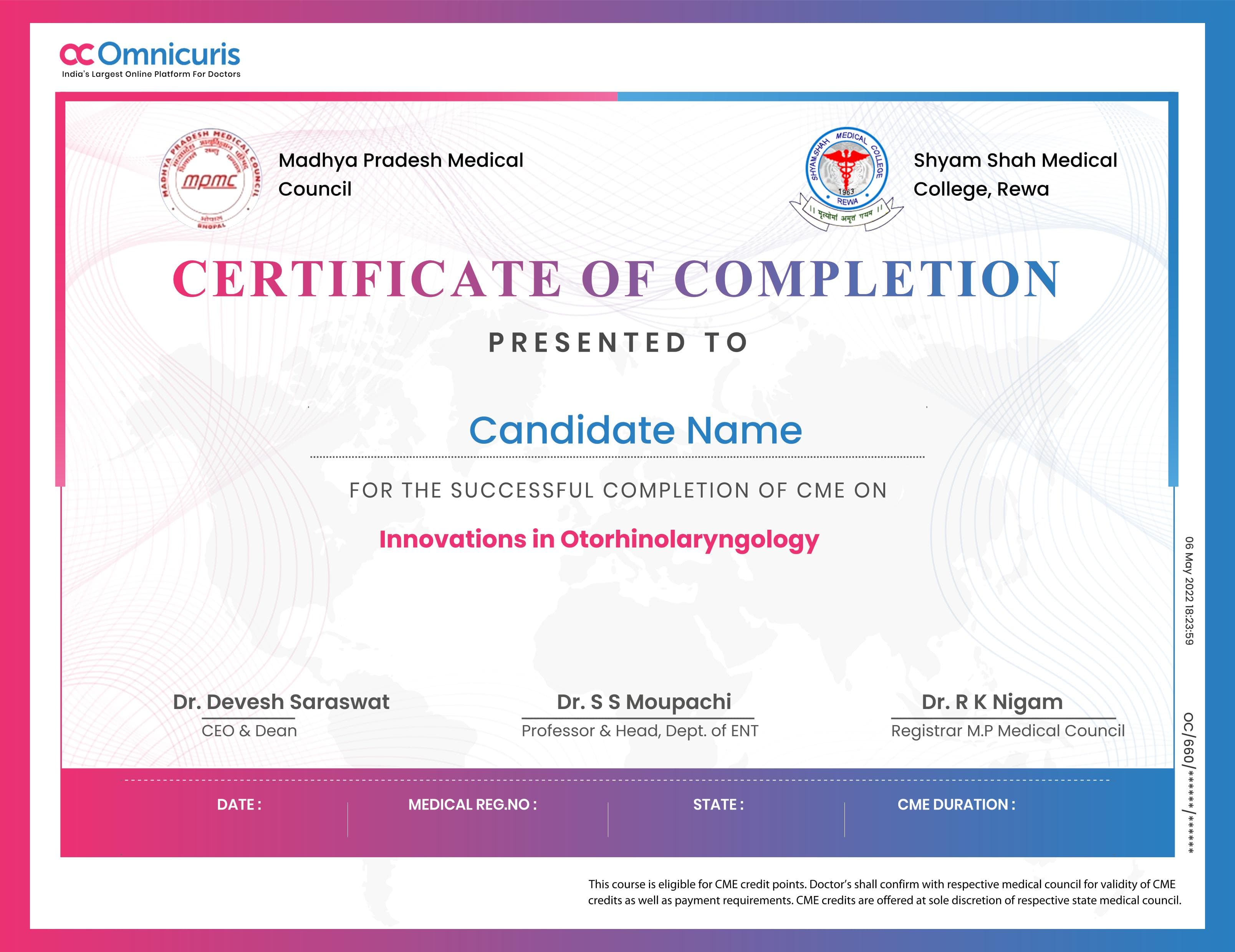 Certificate Preview
