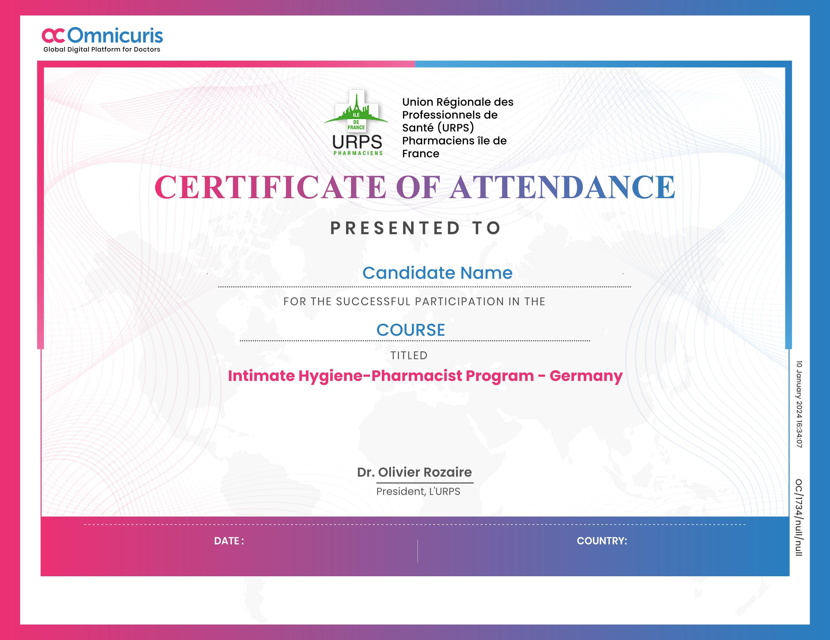 Certificate Preview