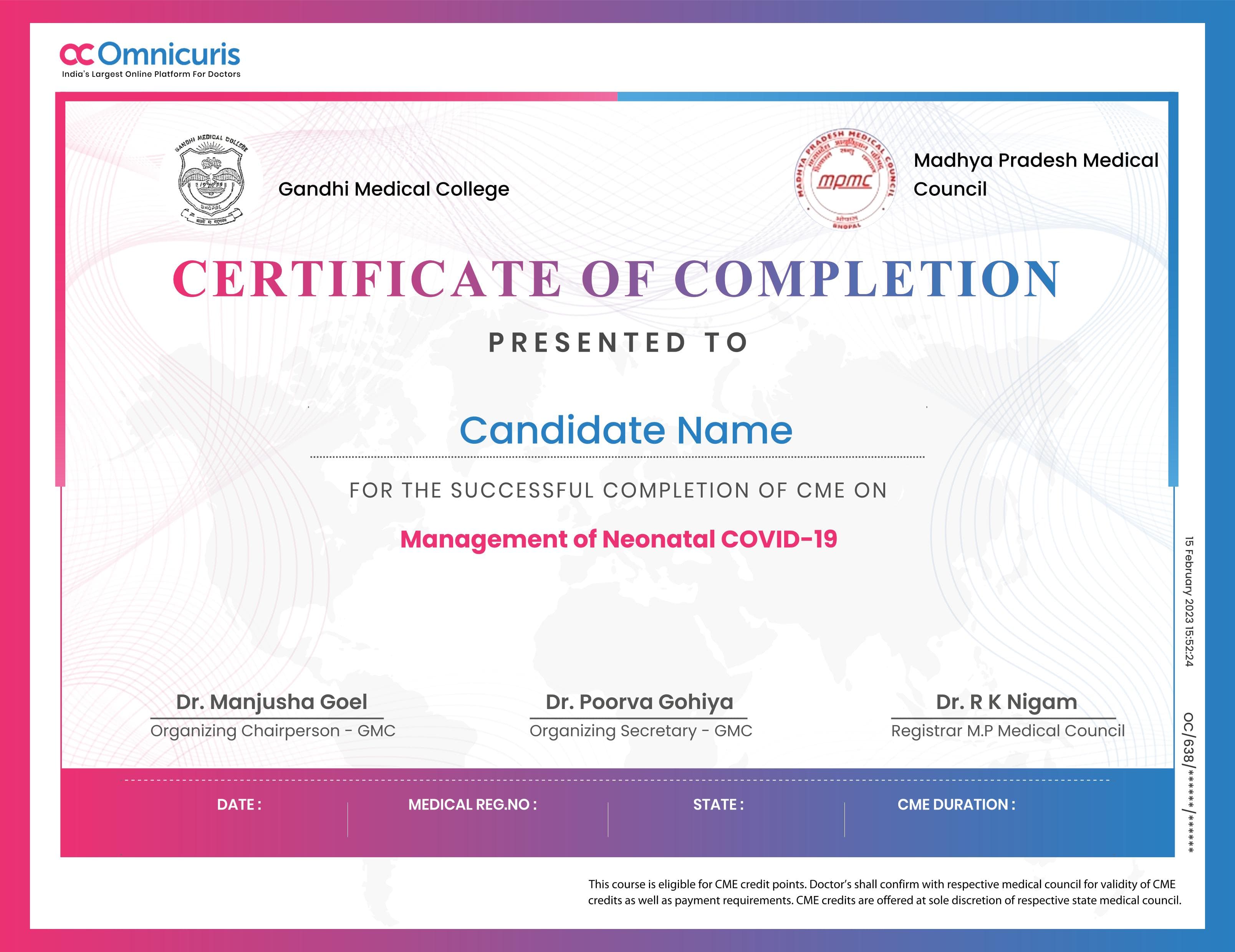 Certificate Preview