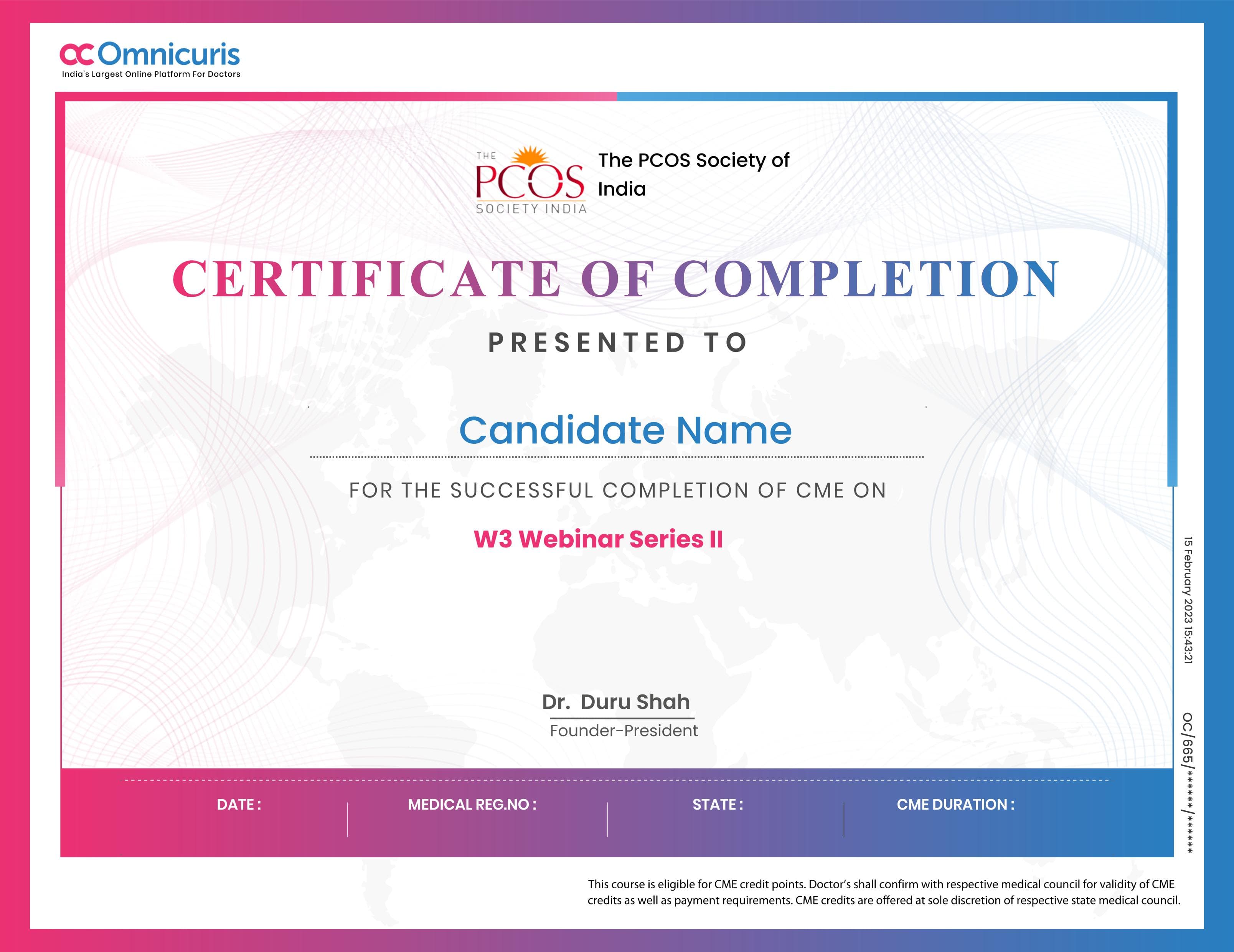 Certificate Preview