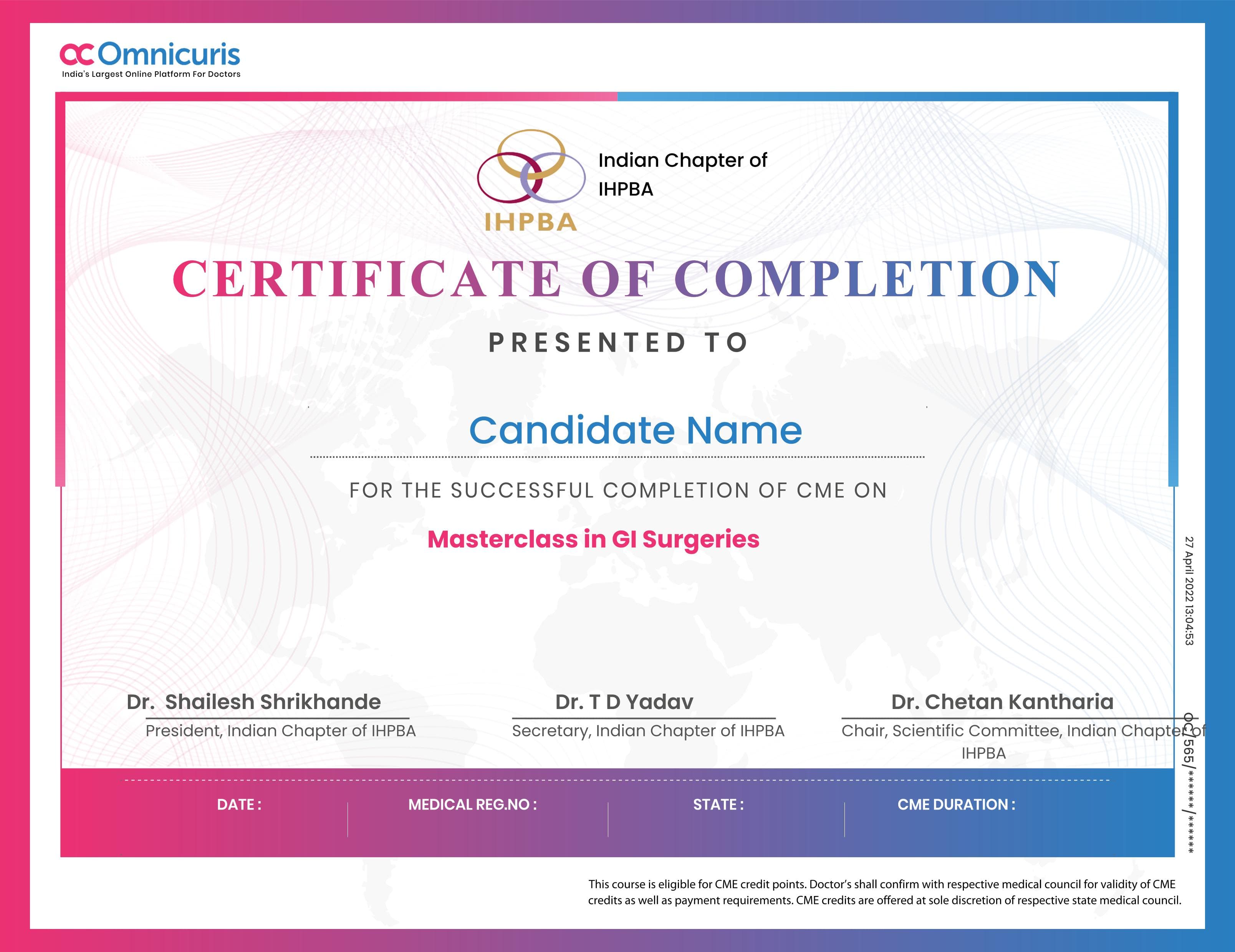 Certificate Preview