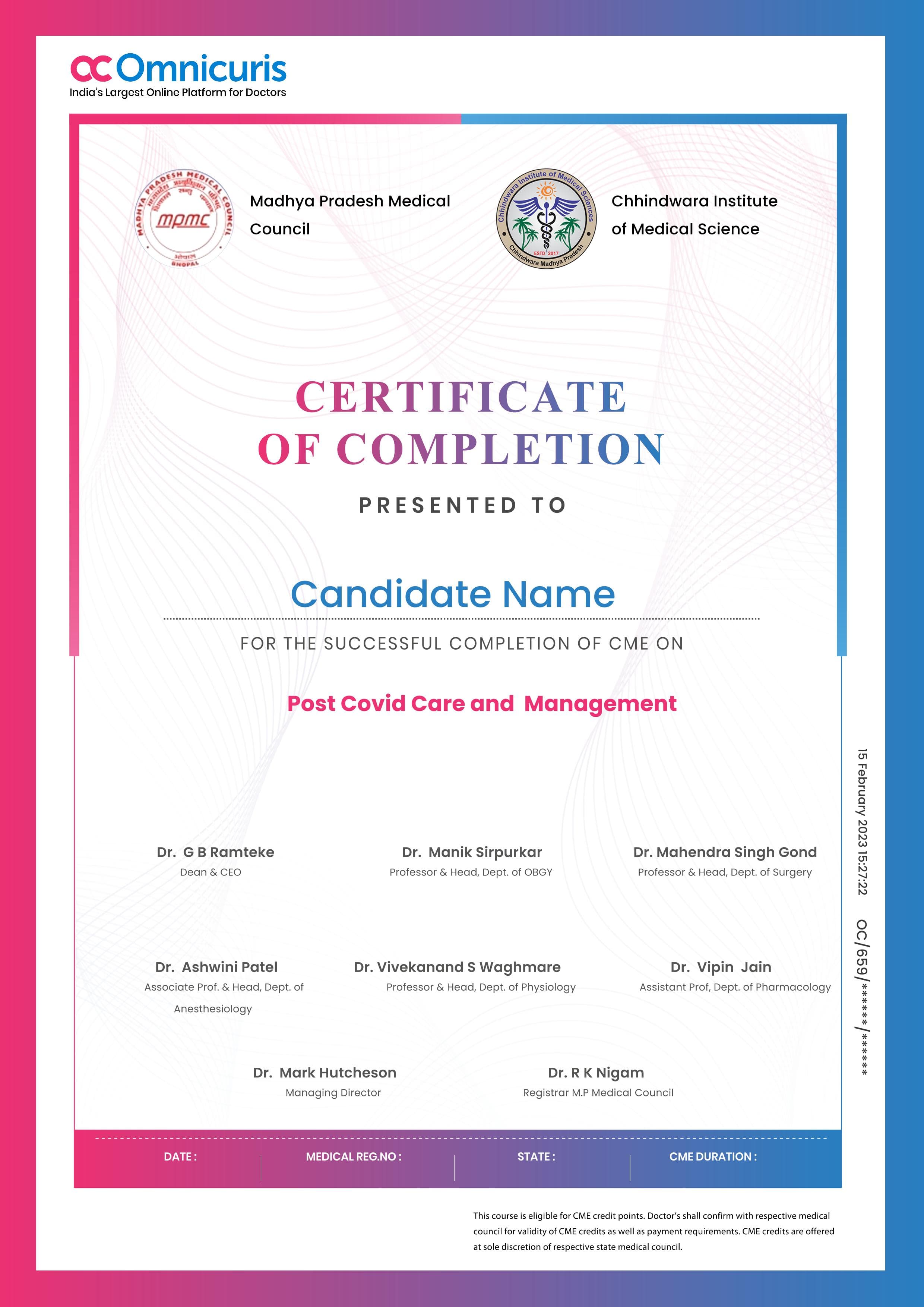 Certificate Preview