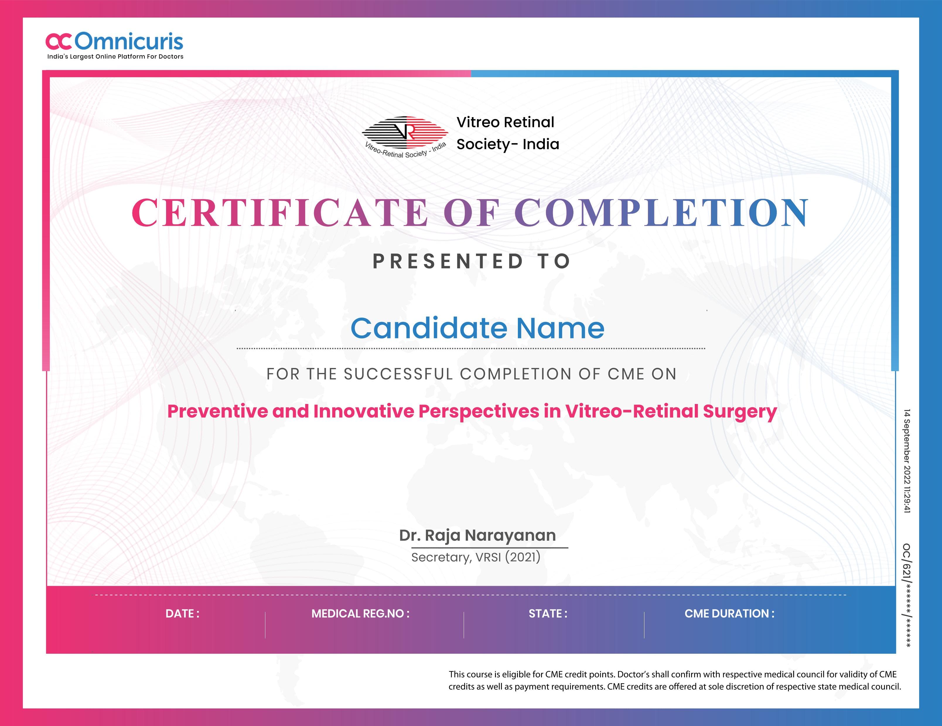 Certificate Preview