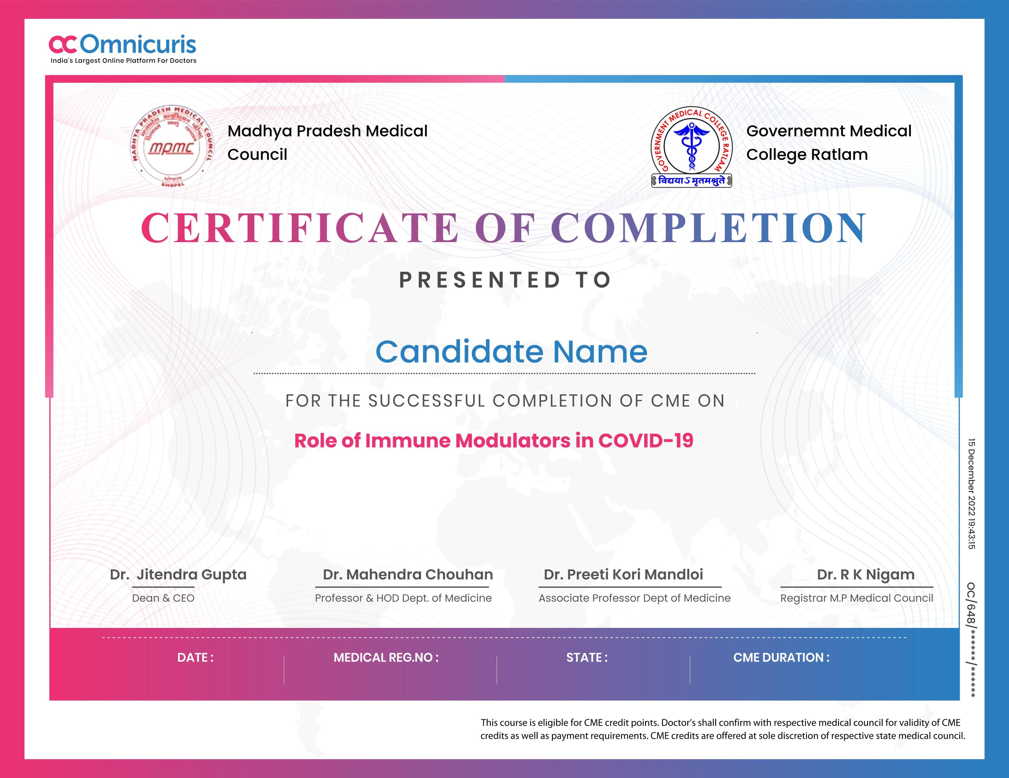 Certificate Preview
