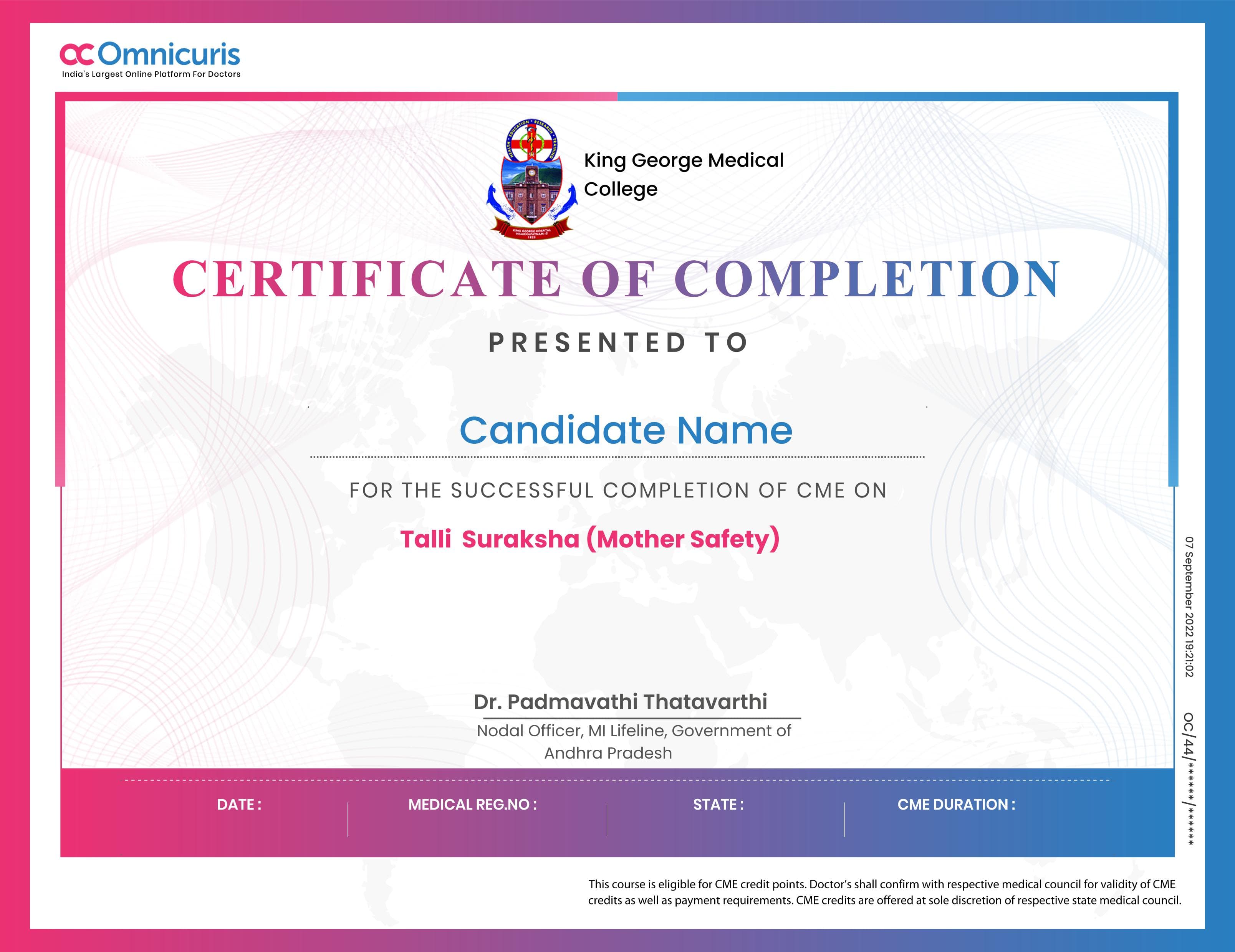 Certificate Preview