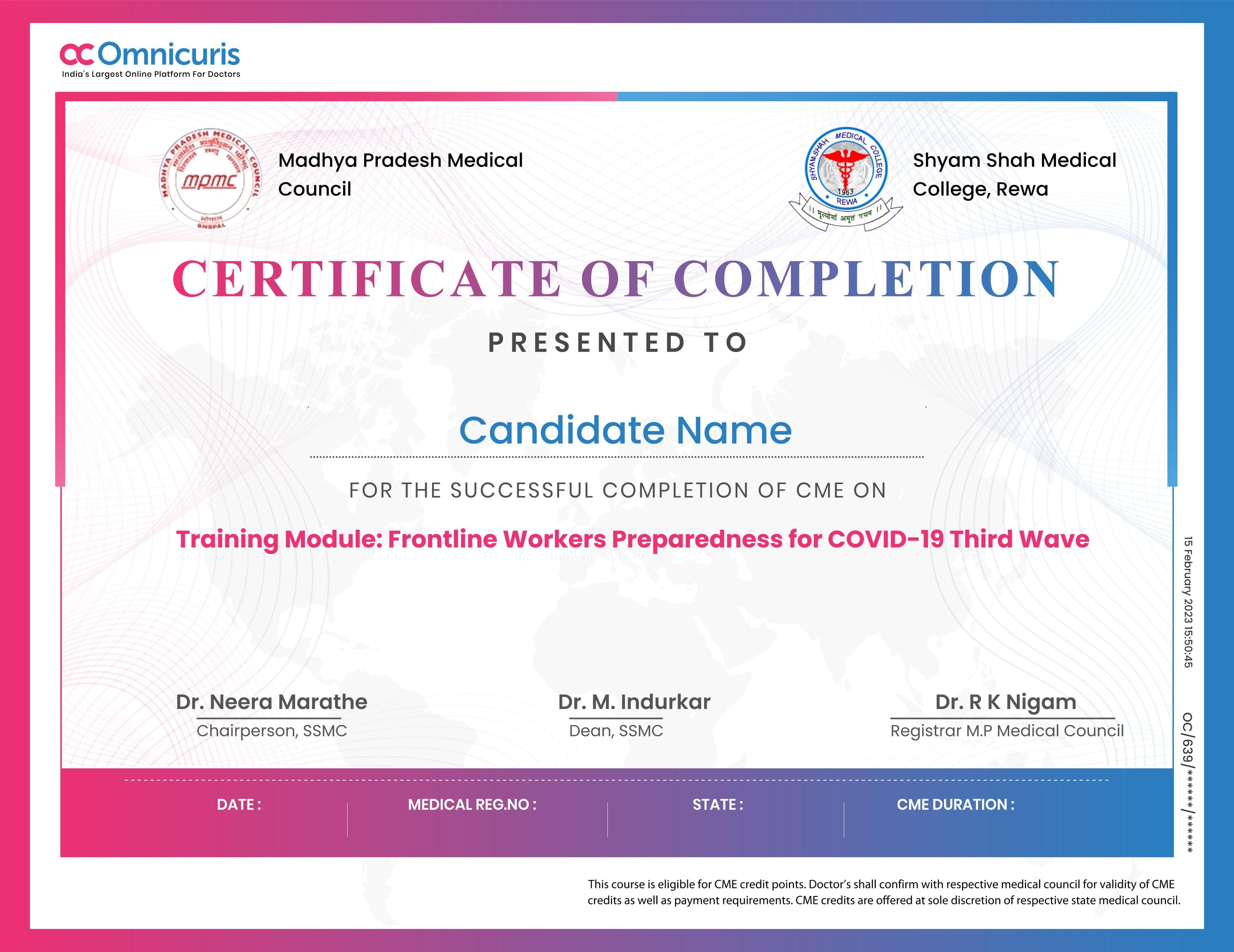 Certificate Preview