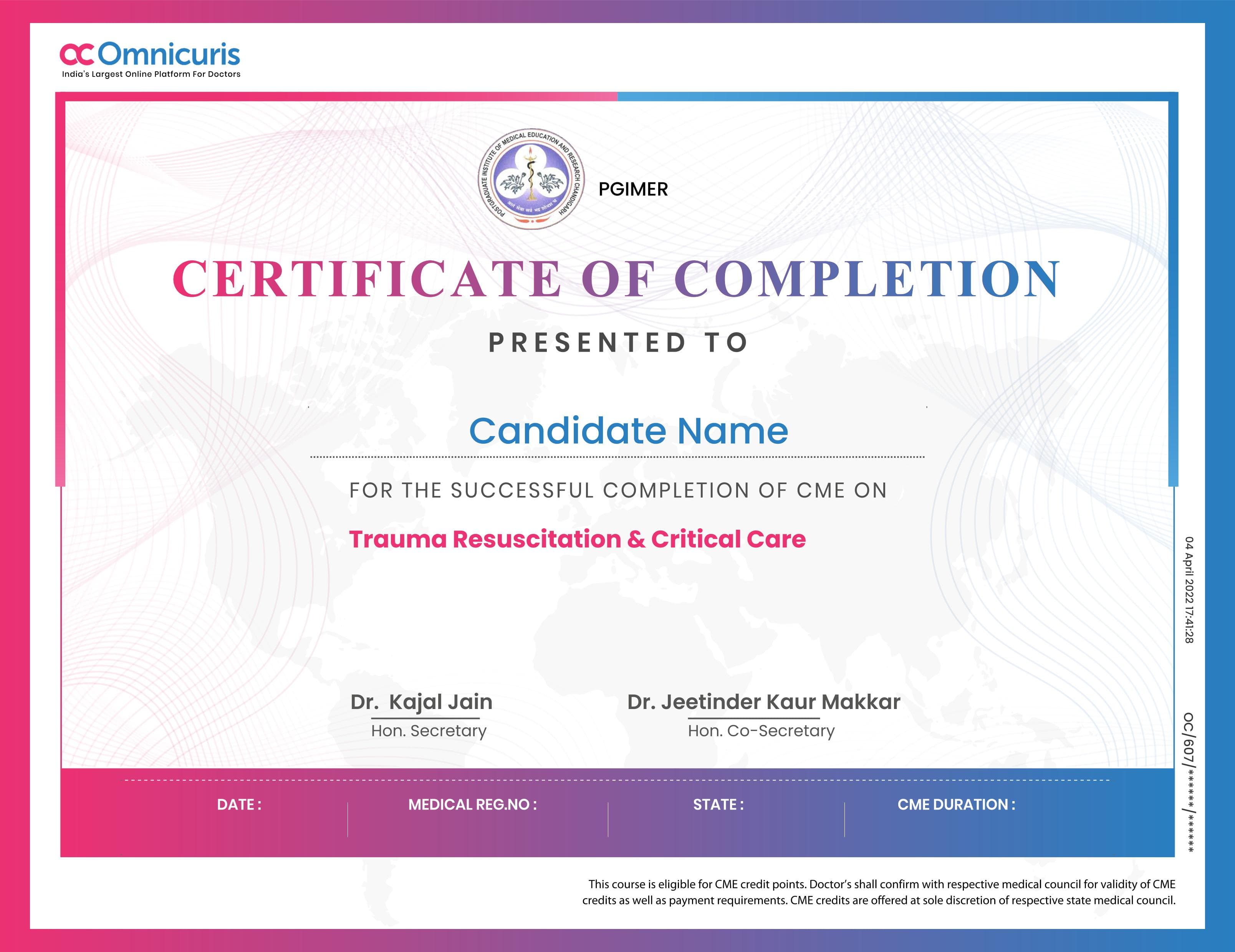 Certificate Preview