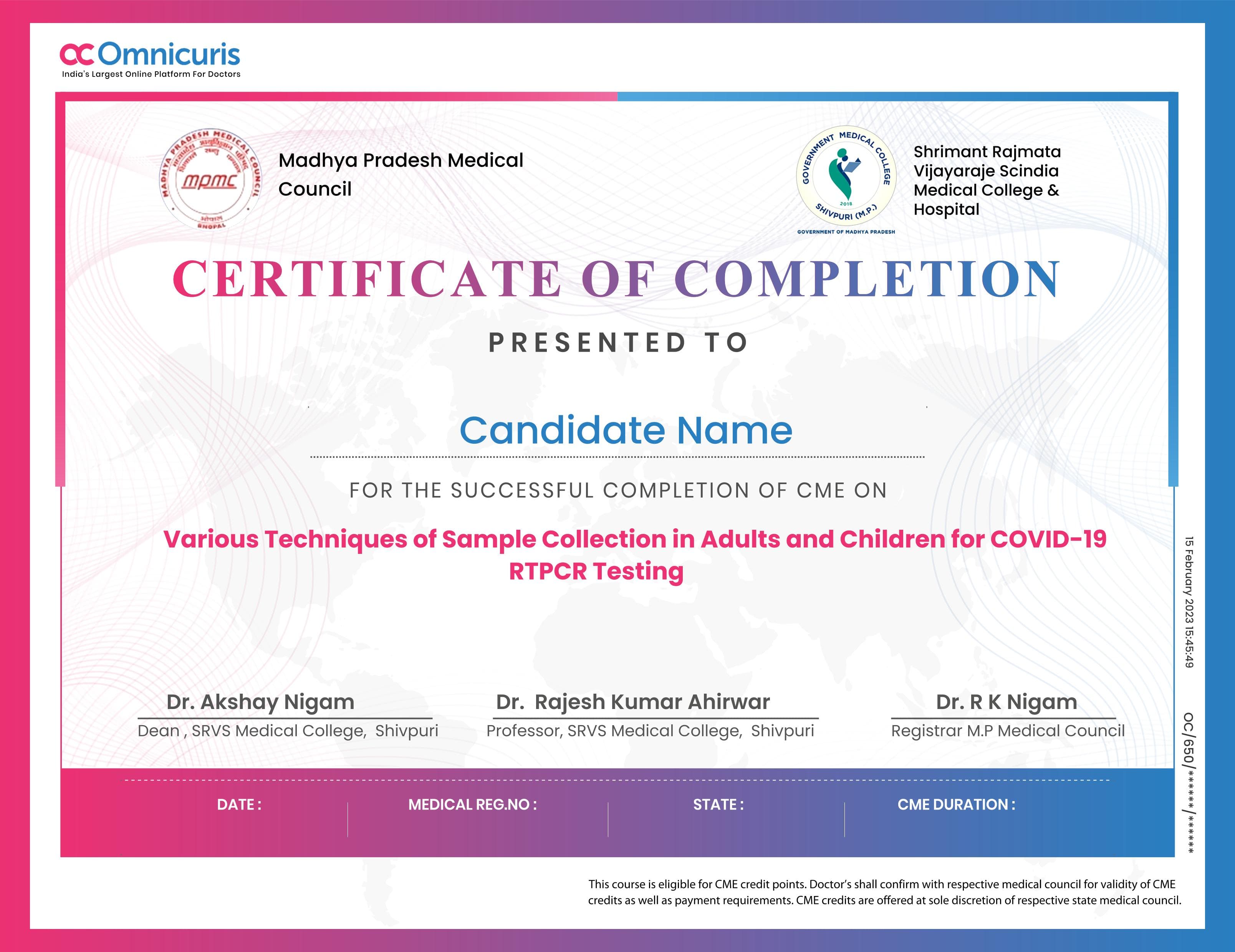 Certificate Preview