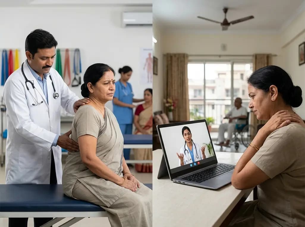 Telerehabilitation vs Conventional Therapy for Caregivers' Chronic Pain