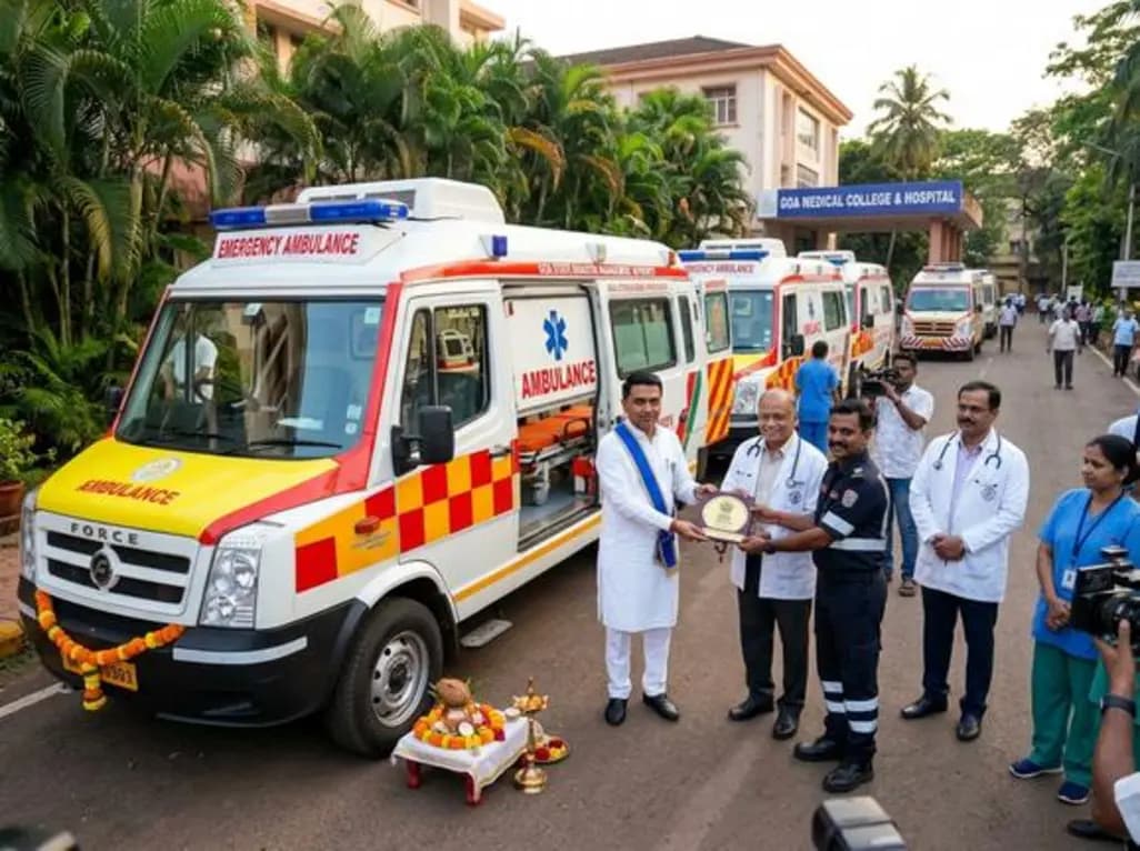 Goa Deploys 4 Advanced Ambulances for Highway Safety
