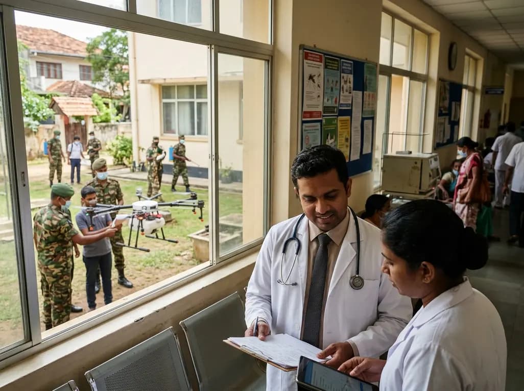 Drones and Military Mobilized in Sri Lanka Dengue Surge