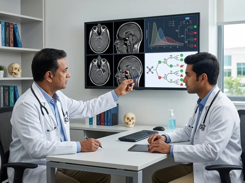 Data-Driven MRI Surveillance Protocol for Resected Skull Base Meningiomas: A Bayesian Analysis