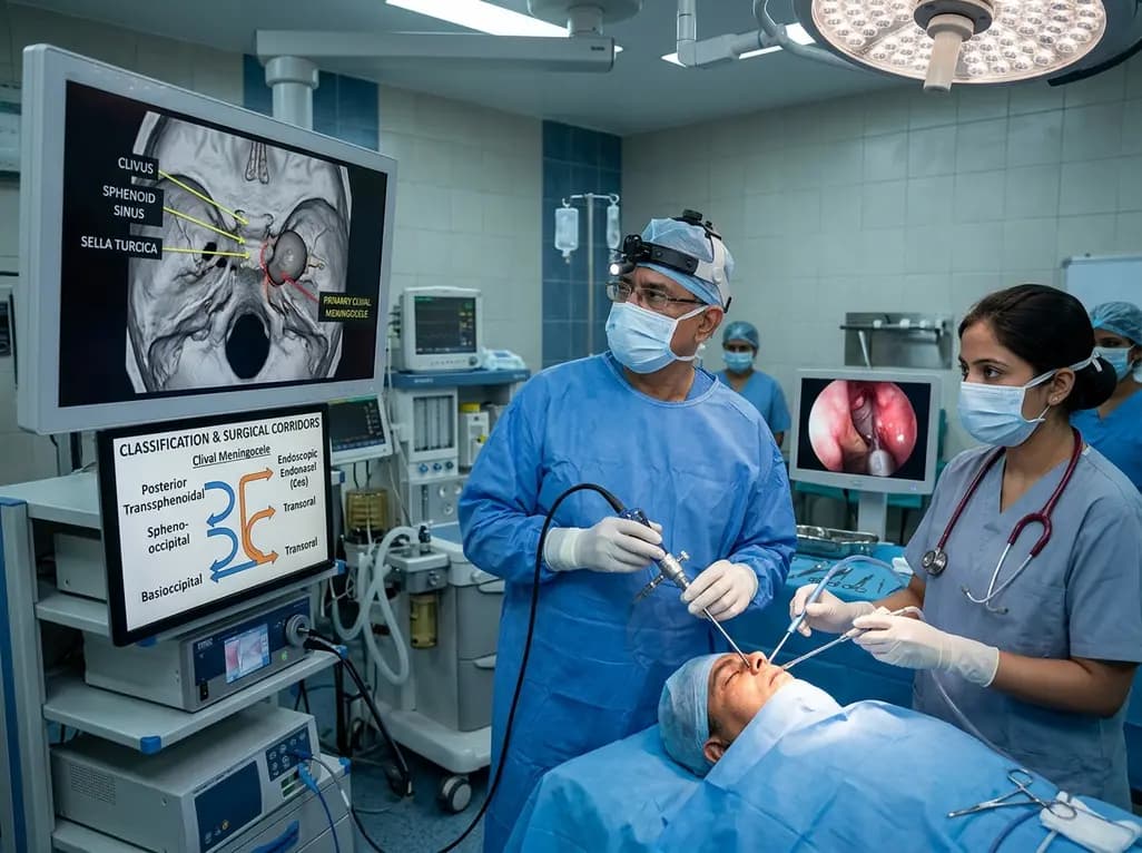 Primary Clival Meningocele: Anatomical Classification and Endoscopic Surgical Strategies