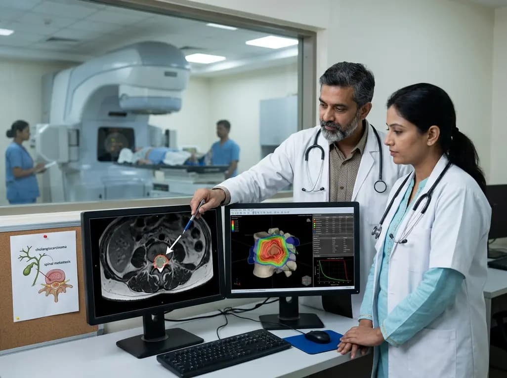 Stereotactic Radiosurgery for Spinal Cholangiocarcinoma Metastases: Clinical Efficacy and BED Thresholds