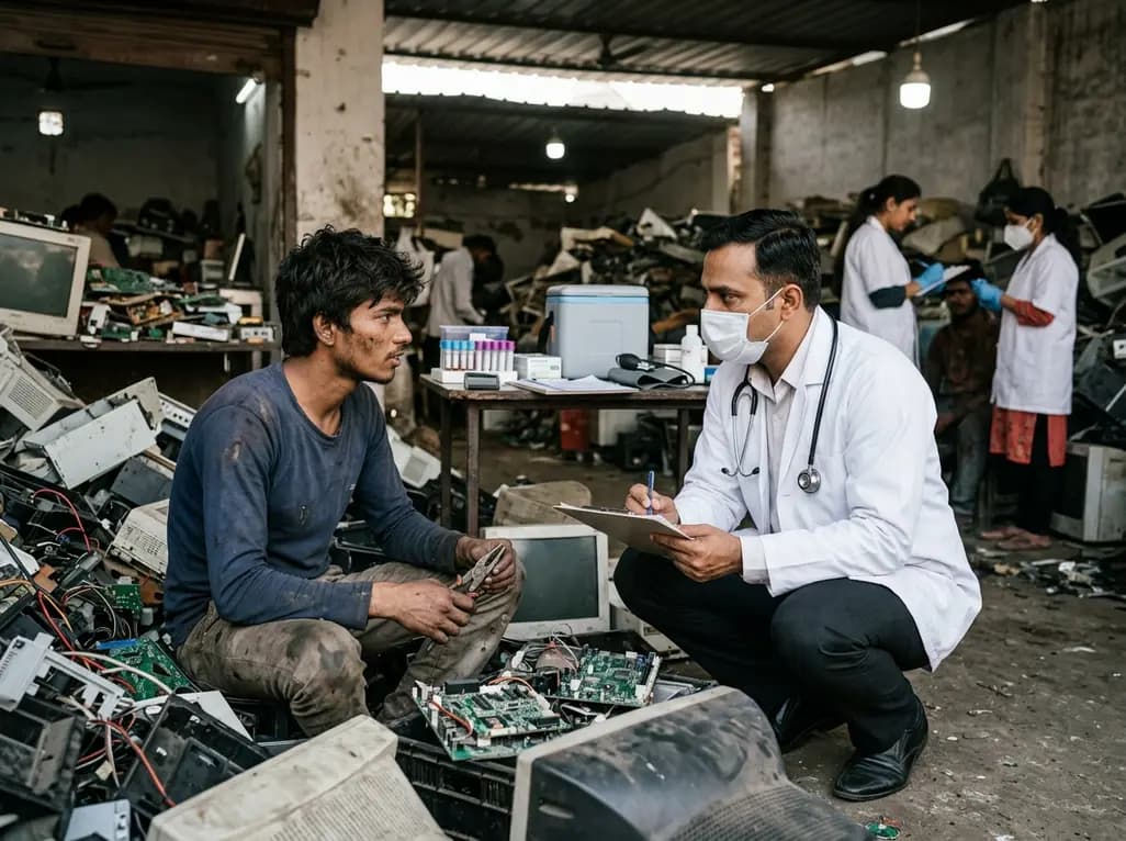 Assessing Phthalate Exposure and Health Risks in E-Waste Recycling Workers