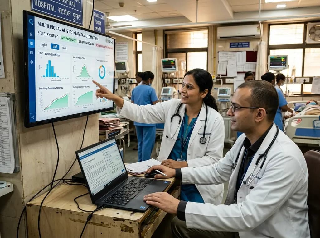 Multilingual AI for Stroke Discharge Summaries in Quality Registries