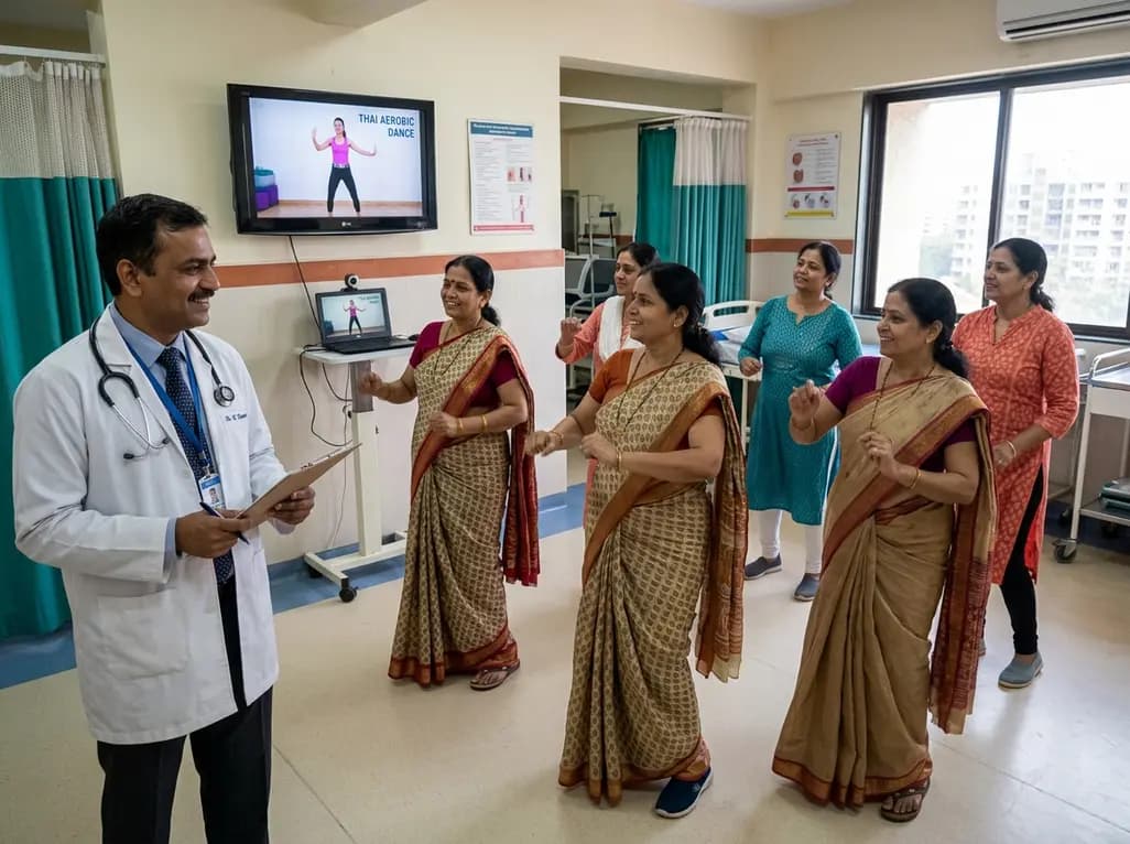 Online Aerobic Thai Dance Enhances Respiratory Function in Menopausal Women