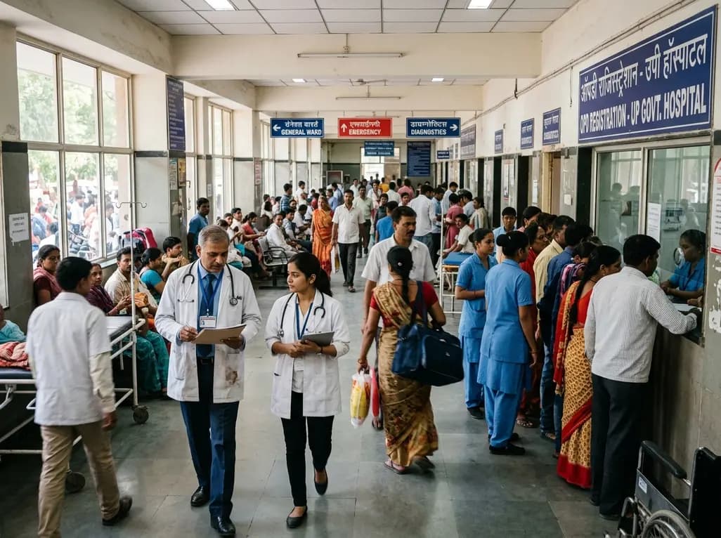 UP Government Hospital Footfall Rises by 16% in 2025-26
