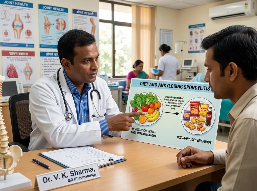 Ultra-Processed Food and Ankylosing Spondylitis: The Mediating Power of Fresh Produce